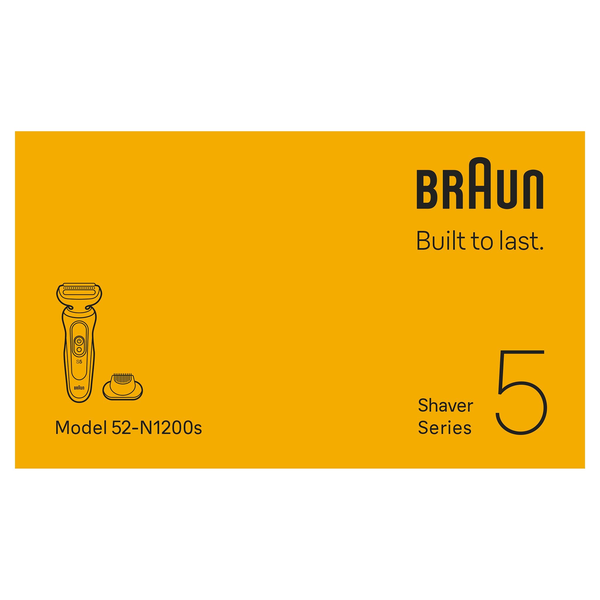 Voir la diapositive 12 : BRAUN Rasoir électrique 52-N1200S - Noir