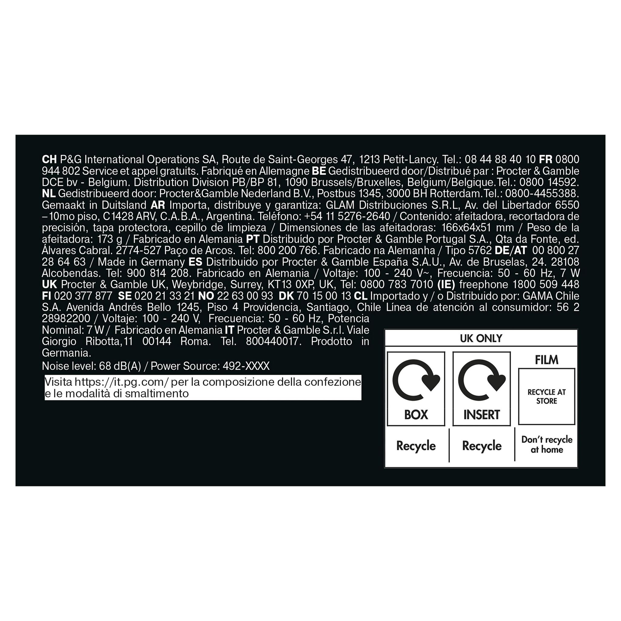 Voir la diapositive 15 : BRAUN Rasoir électrique 52-N1200S - Noir