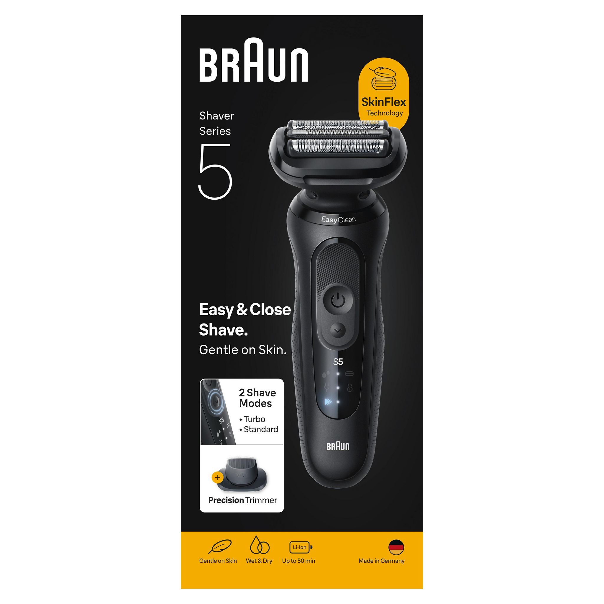 Voir la diapositive 8 : BRAUN Rasoir électrique 52-N1200S - Noir