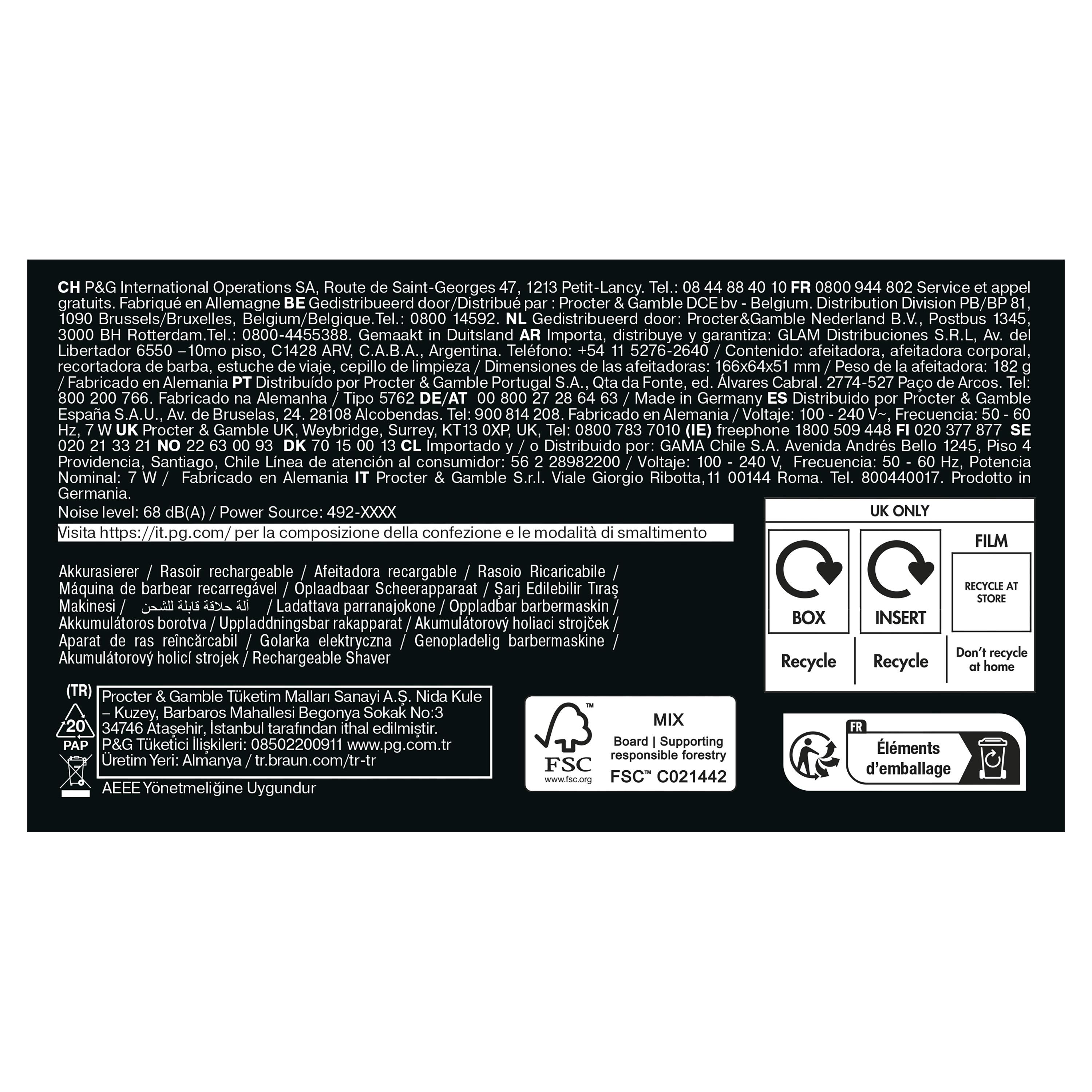 Voir la diapositive 15 : BRAUN Rasoir électrique 62-S1650S - Gris