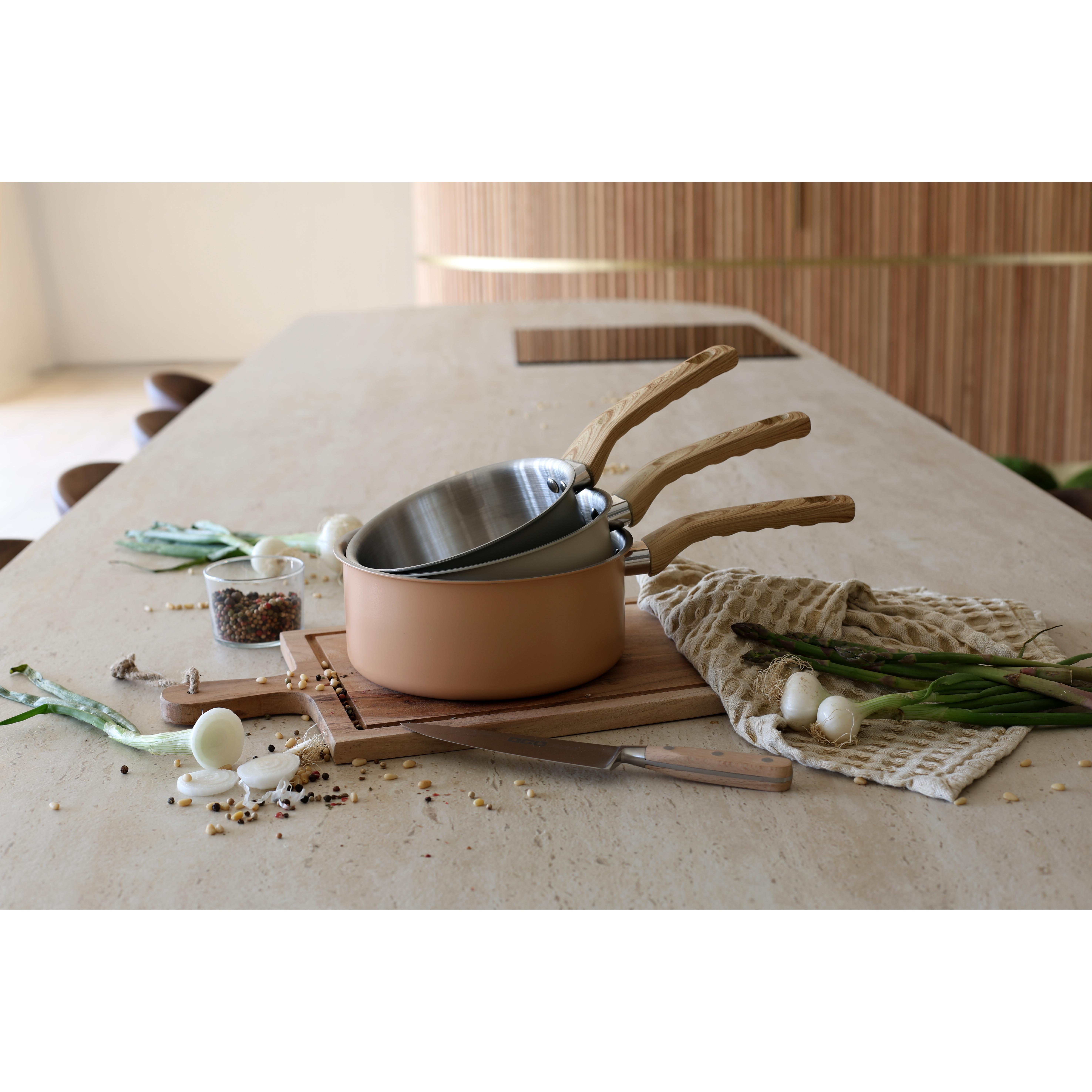 Voir la diapositive 6 : LEBRUN Casserole 18cm en aluminium et inox menastyl