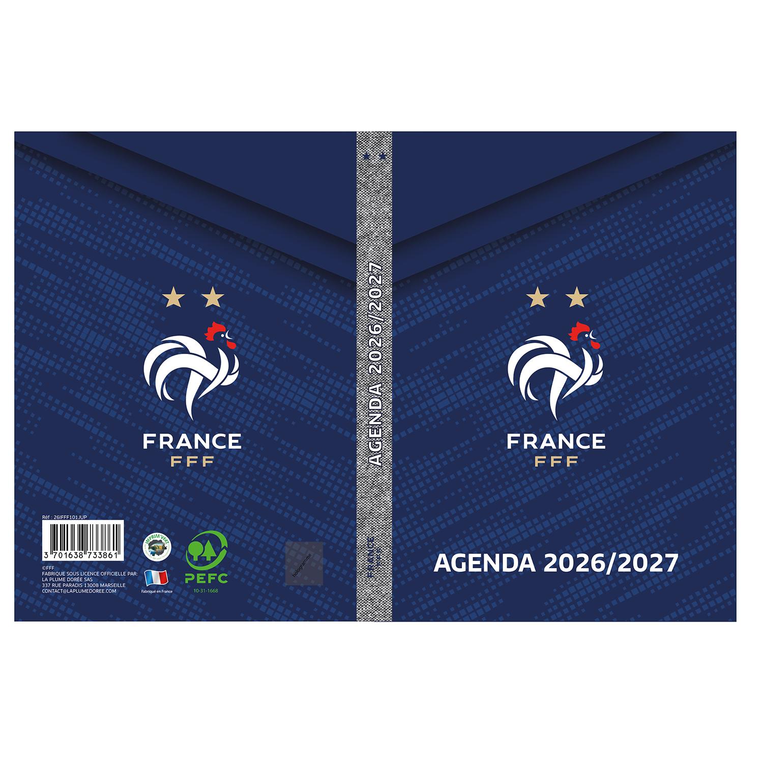 LA PLUME DORÉE Agenda Scolaire FFF 2026/2027