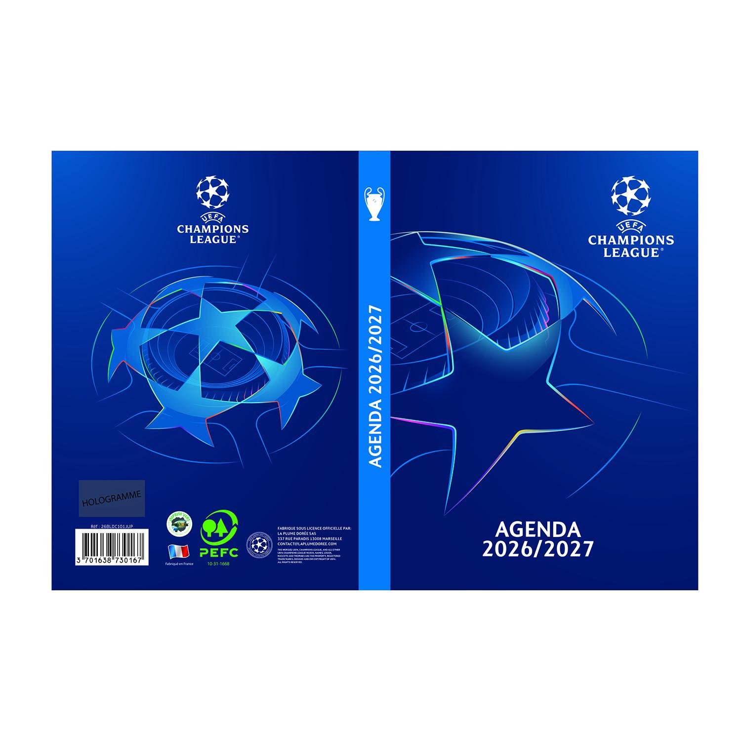 LA PLUME DORÉE Agenda scolaire Ligue des Champions 2026/2027