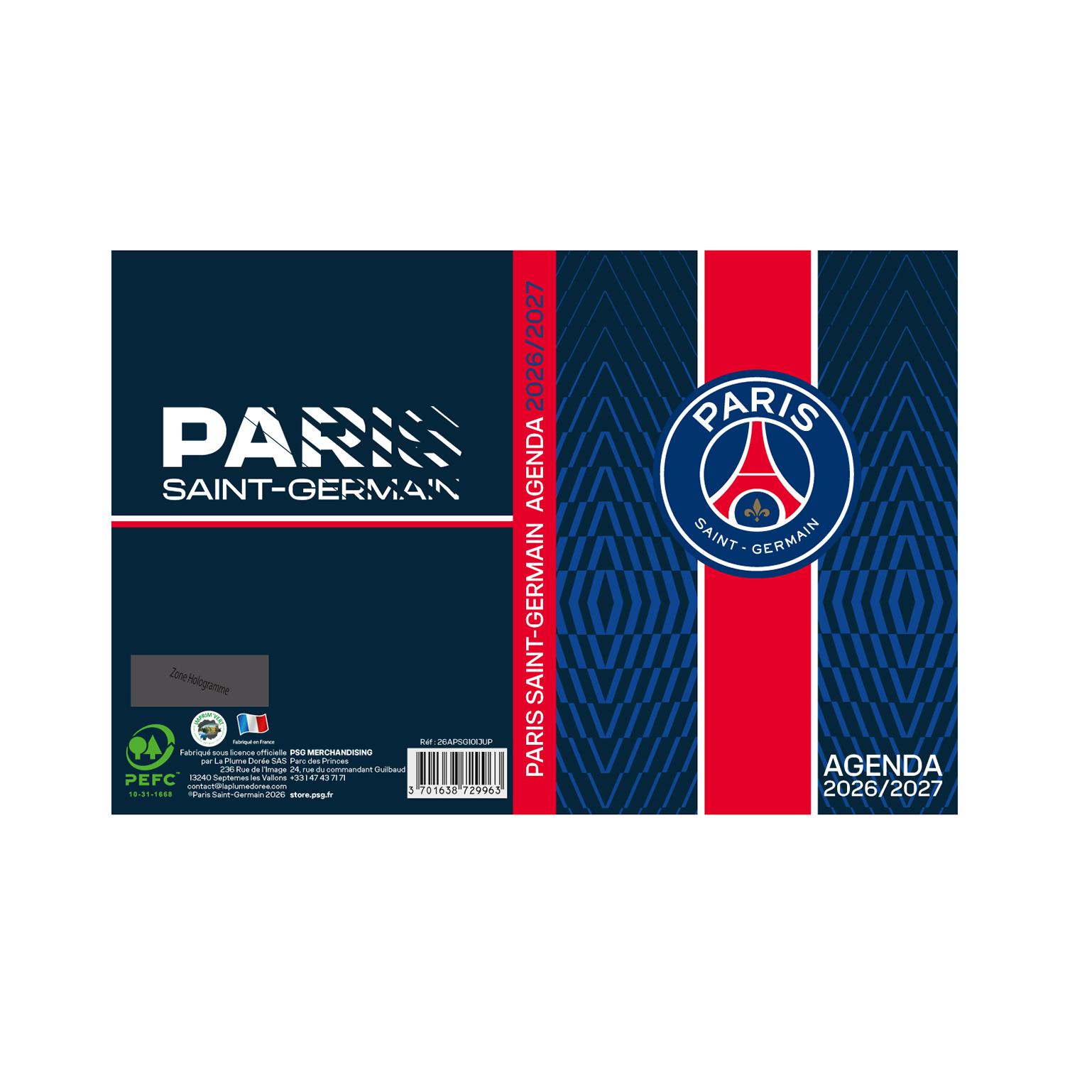 LA PLUME DORÉE Agenda scolaire PSG 2026/2027
