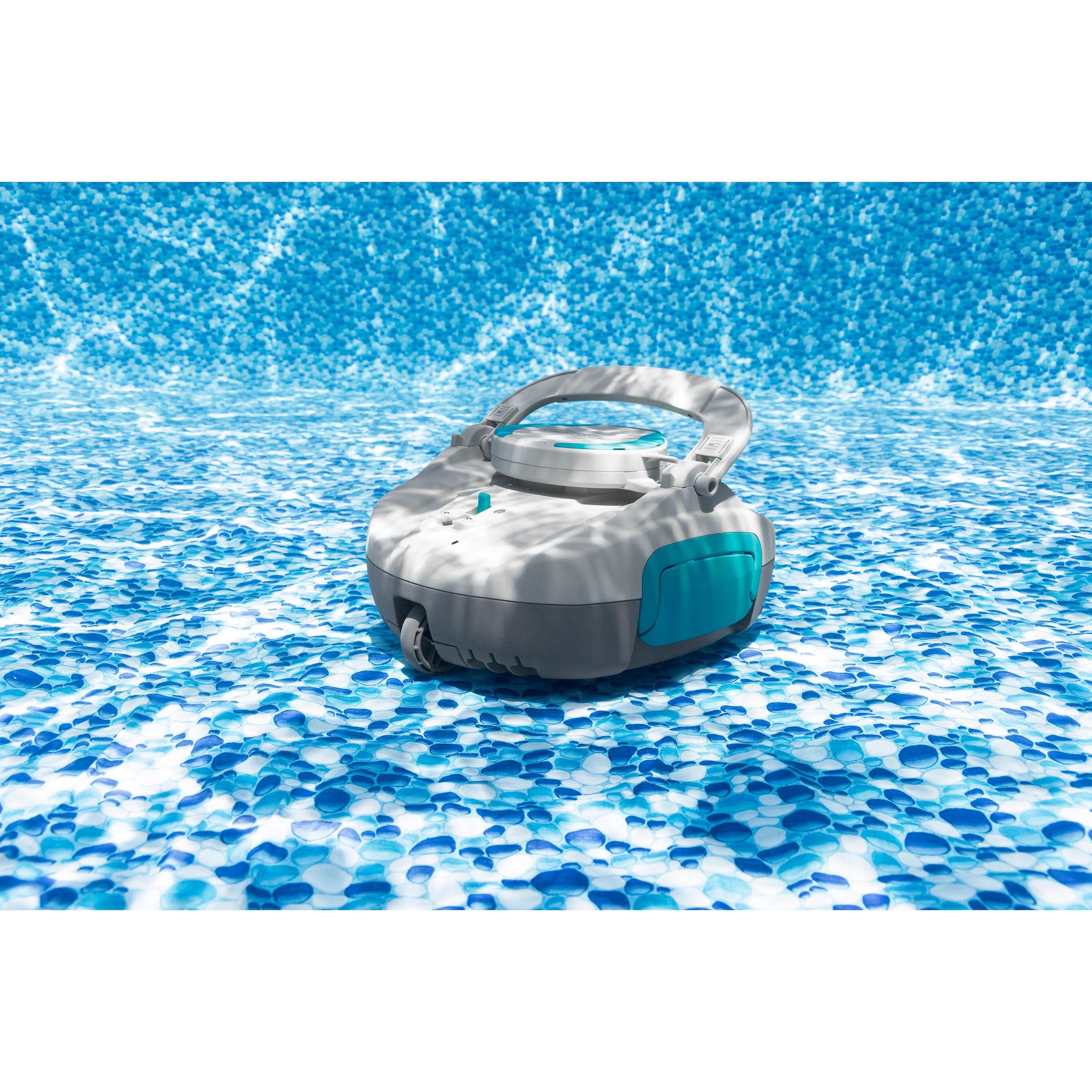 Voir la diapositive 8 : BESTWAY Robot aspirateur piscine rechargeable Quartz - - nettoyage fond plat - 10 m² max