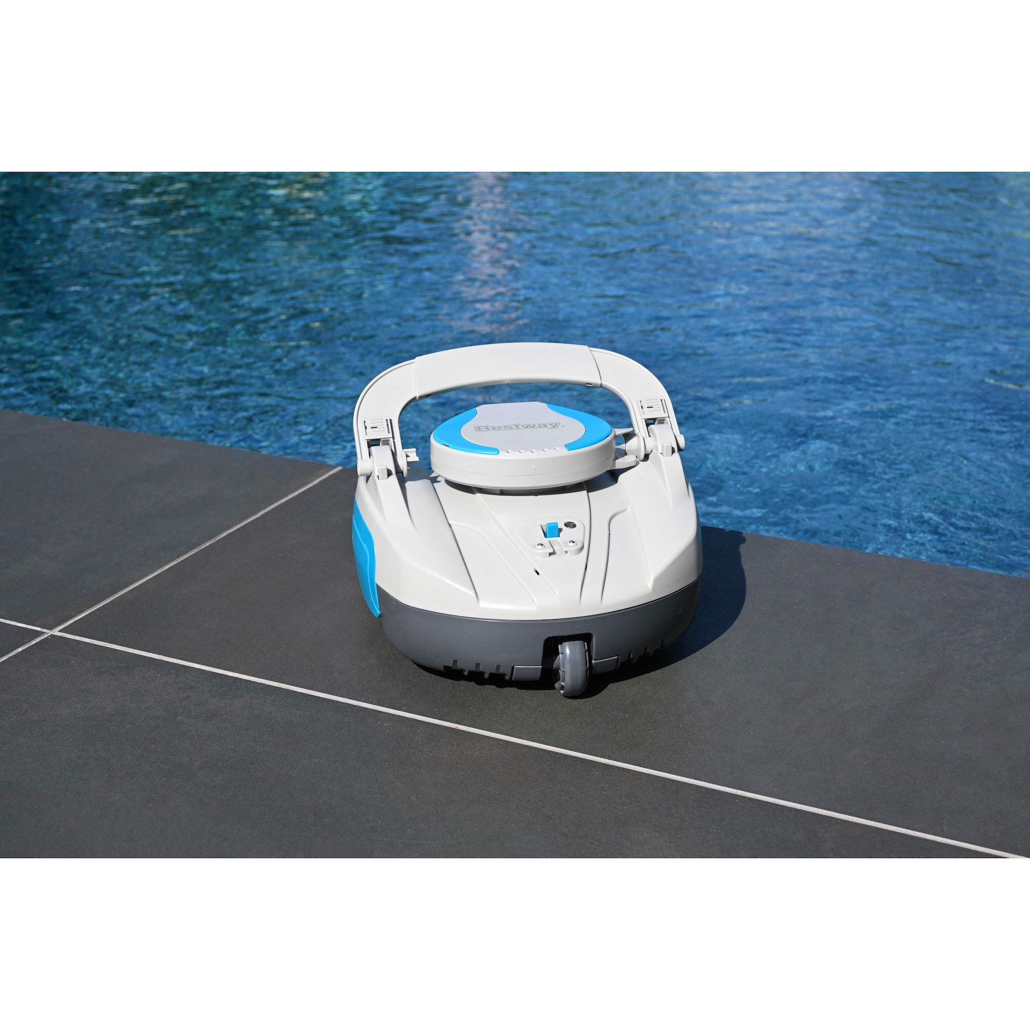 Voir la diapositive 10 : BESTWAY Robot aspirateur piscine rechargeable Quartz - - nettoyage fond plat - 10 m² max