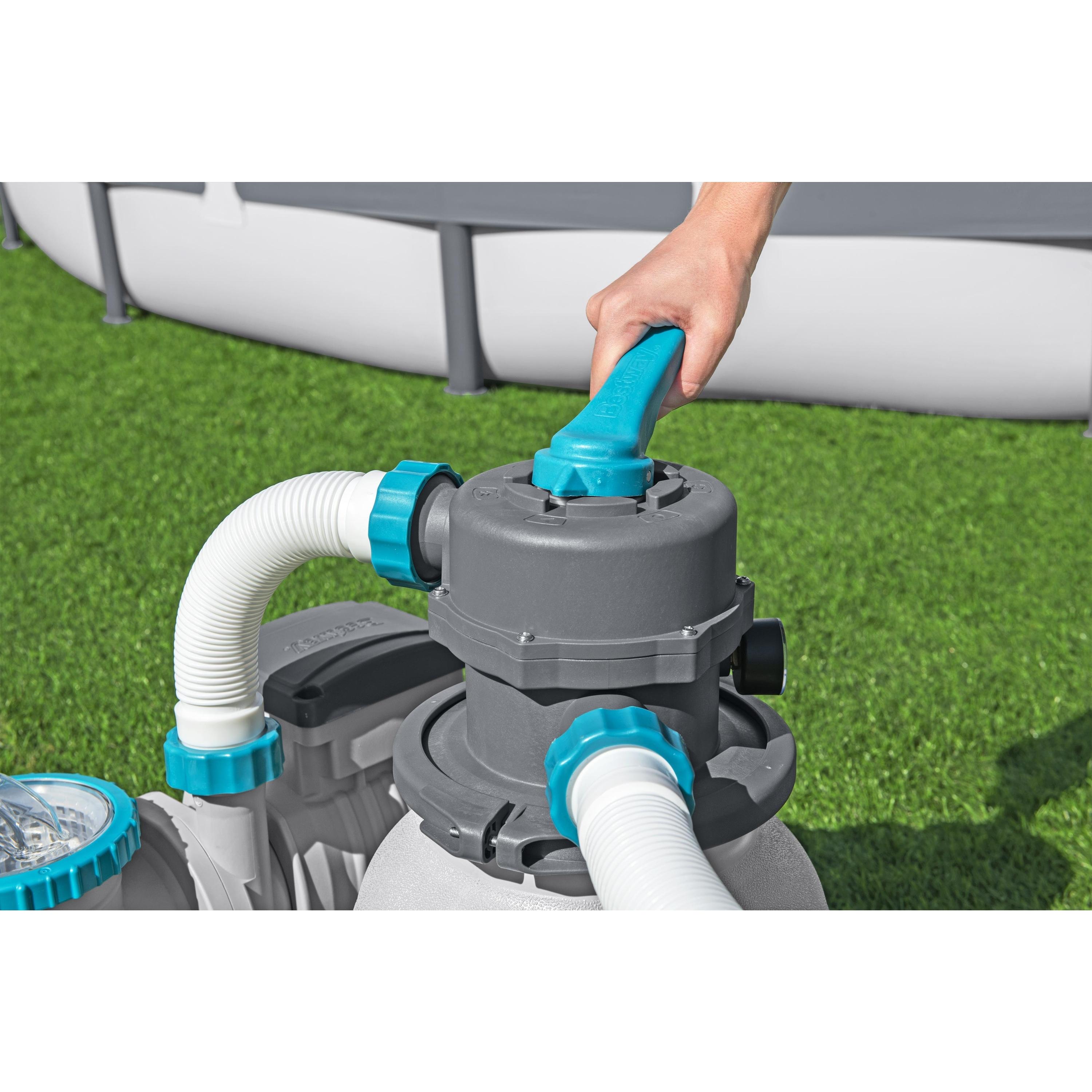 Voir la diapositive 8 : BESTWAY Filtre sable 5,6m3p/ piscine jusque 42m3