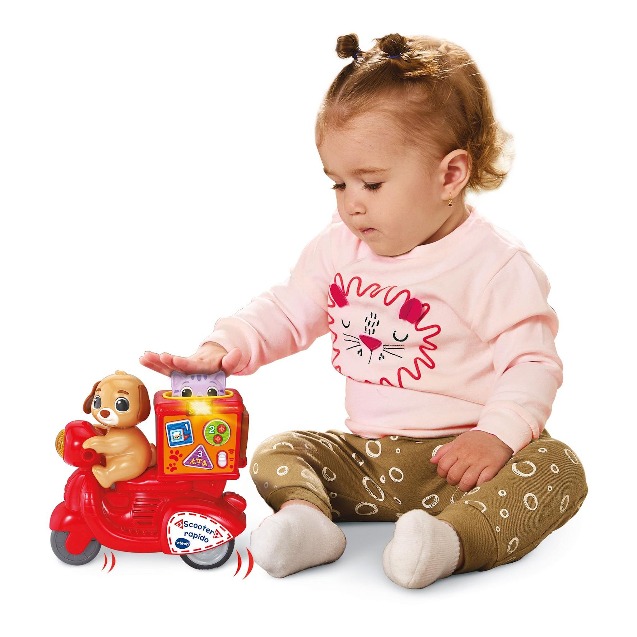 Voir la diapositive 3 : VTECH Press & Go Scooter Rapido