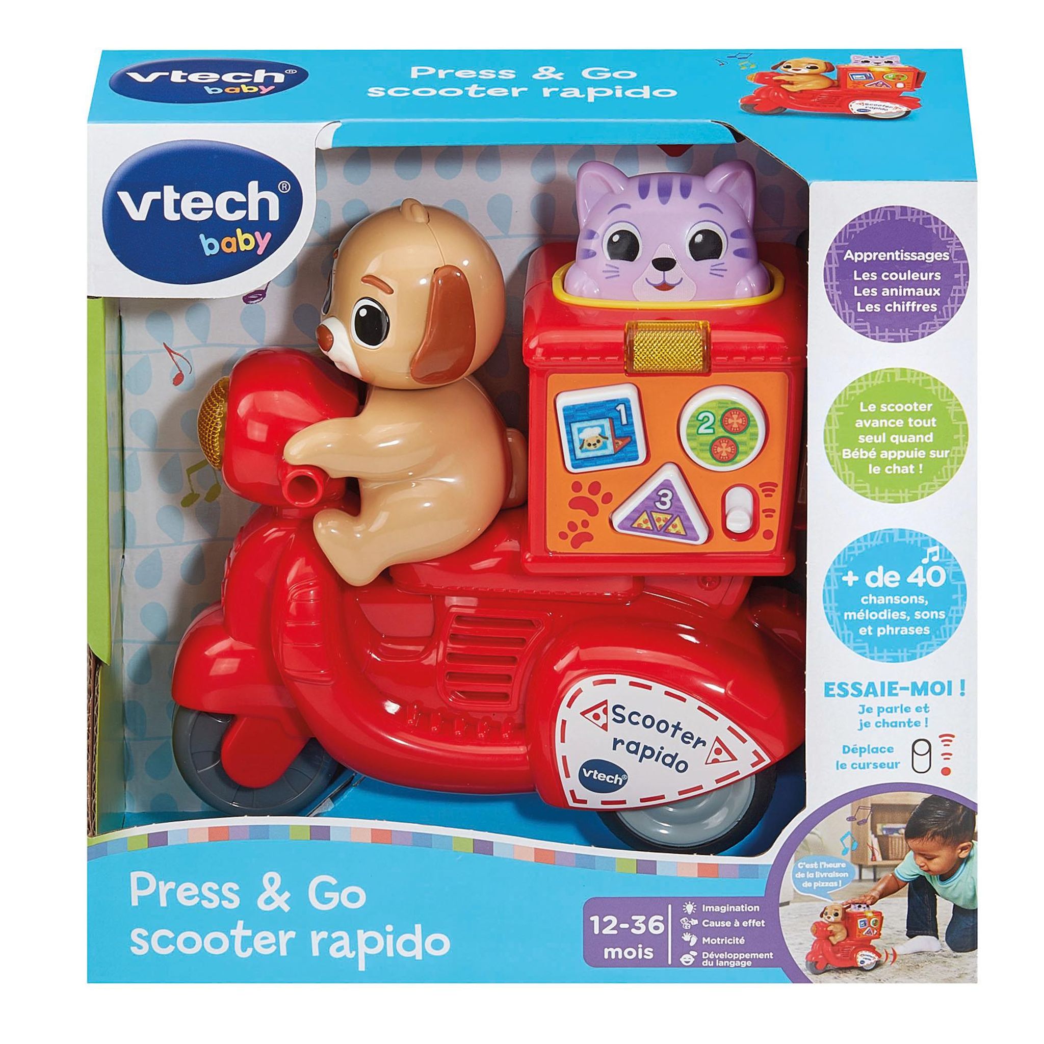 Voir la diapositive 6 : VTECH Press & Go Scooter Rapido