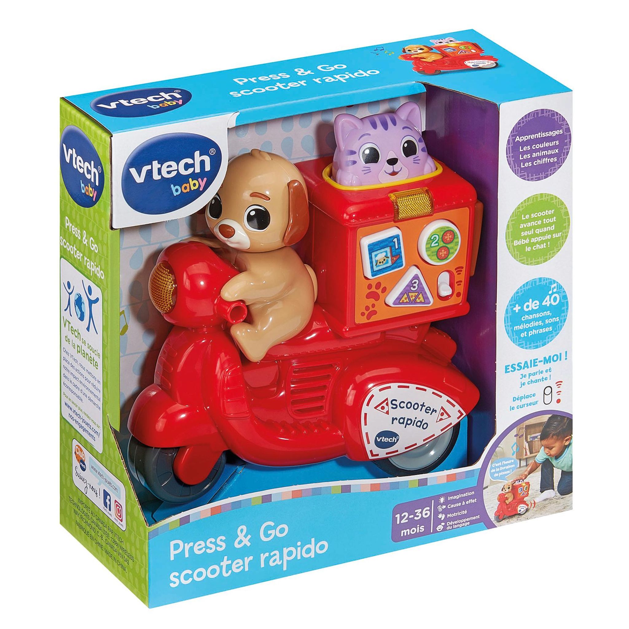 Voir la diapositive 7 : VTECH Press & Go Scooter Rapido
