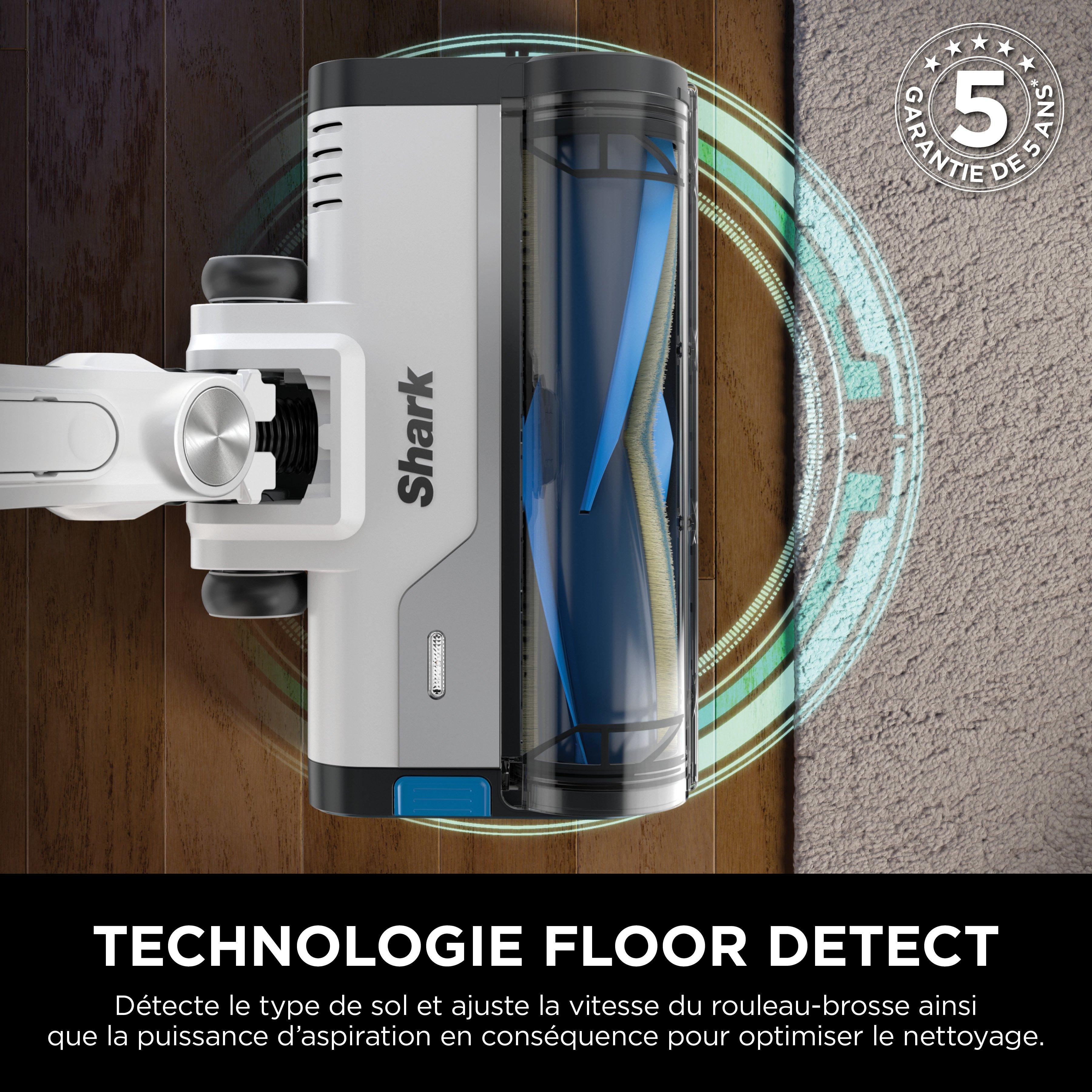 Voir la diapositive 4 : SHARK Aspirateur balai IZ380EU - Bleu et blanc