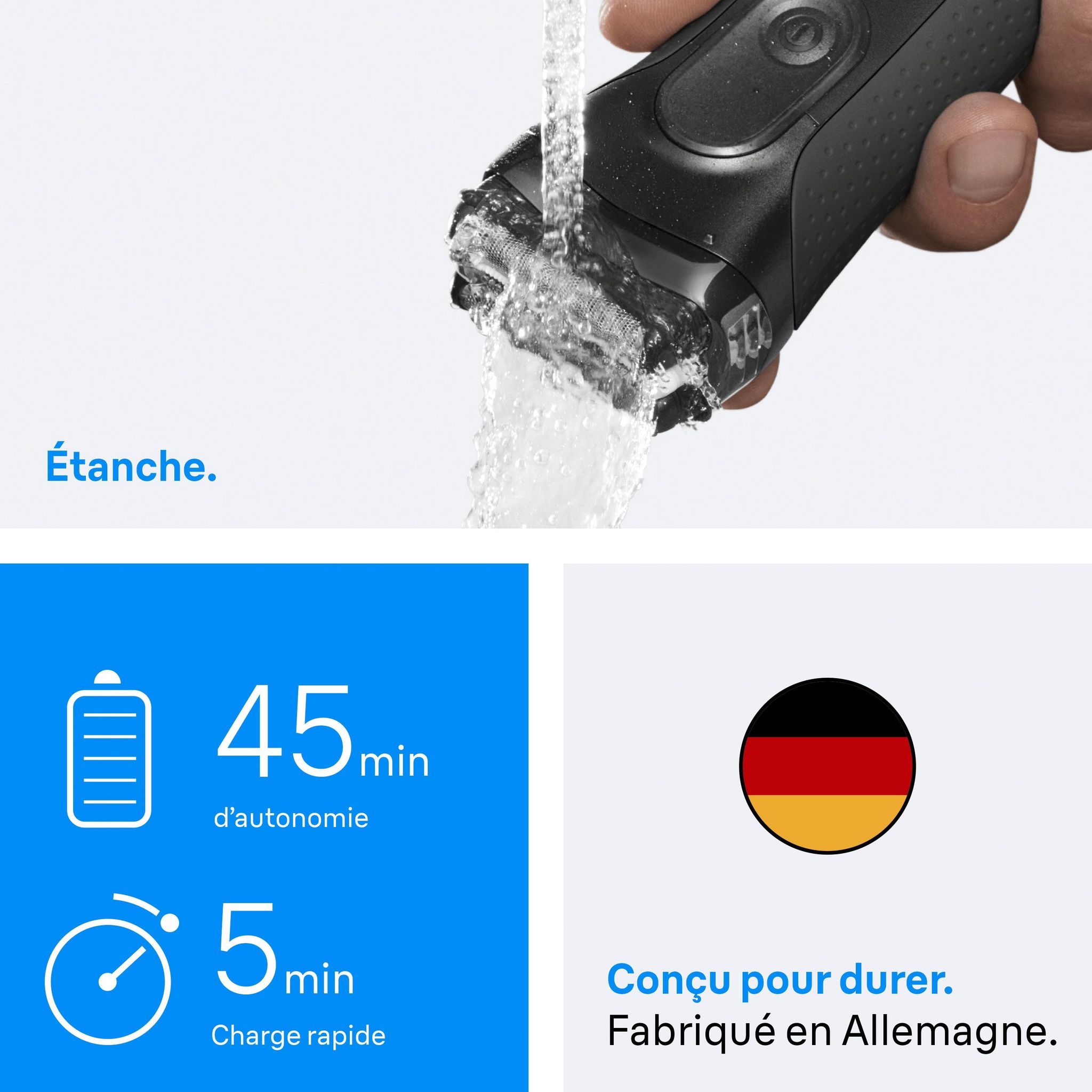 Voir la diapositive 5 : BRAUN Rasoir électrique S3000S - Gris