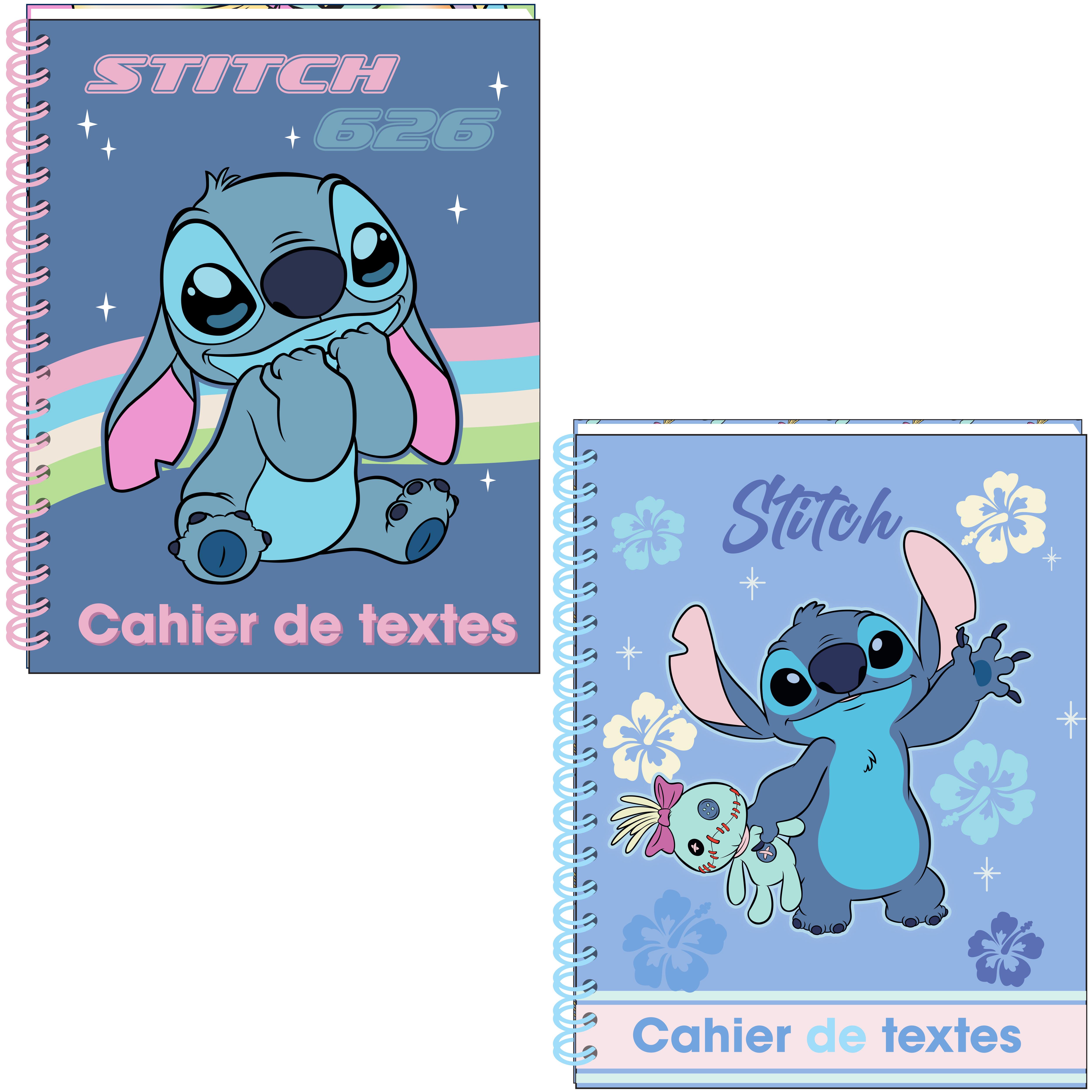 Cahier de texte Stitch fleurs / Stitch mignon