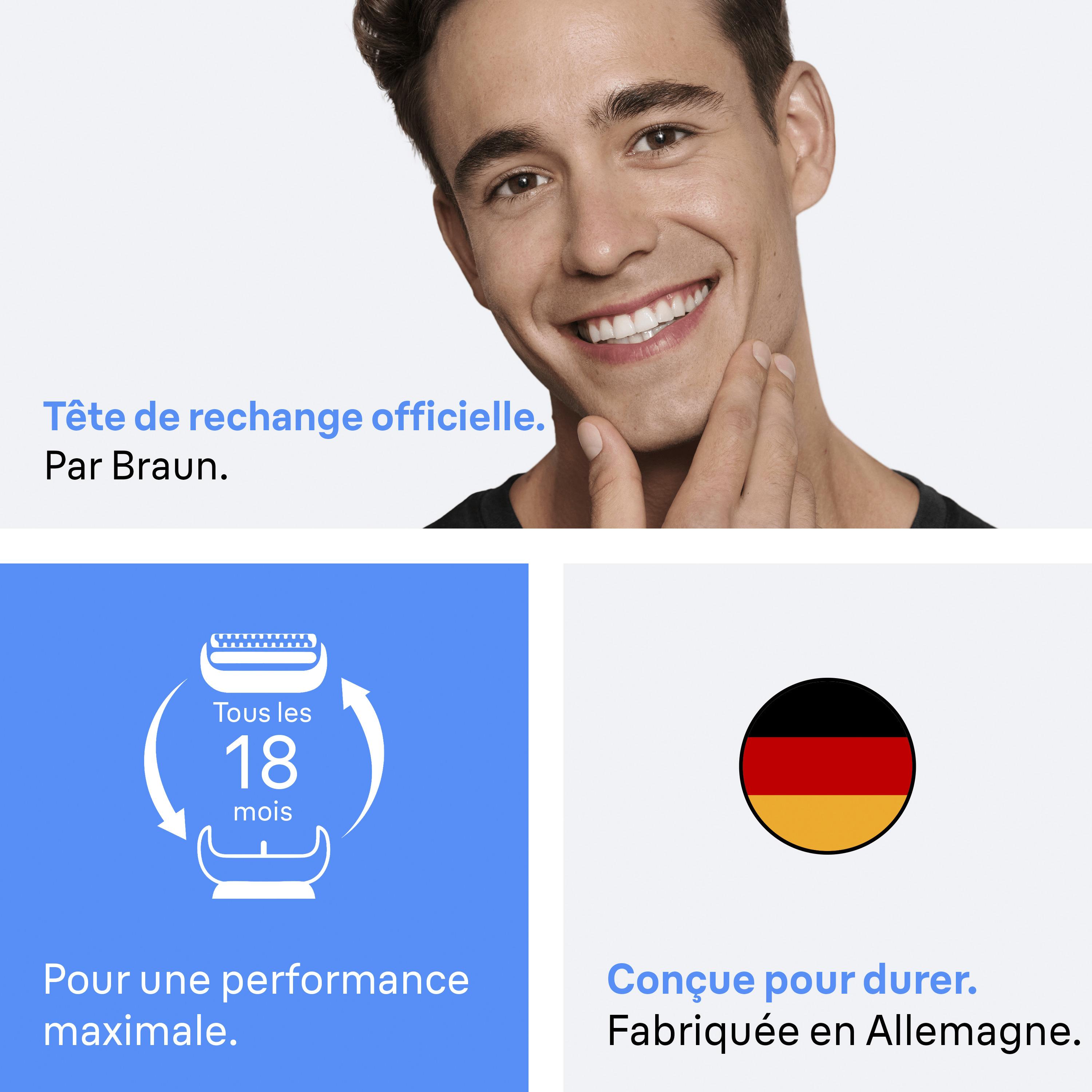 Voir la diapositive 4 : BRAUN Tête de rasoir 21B - Noir