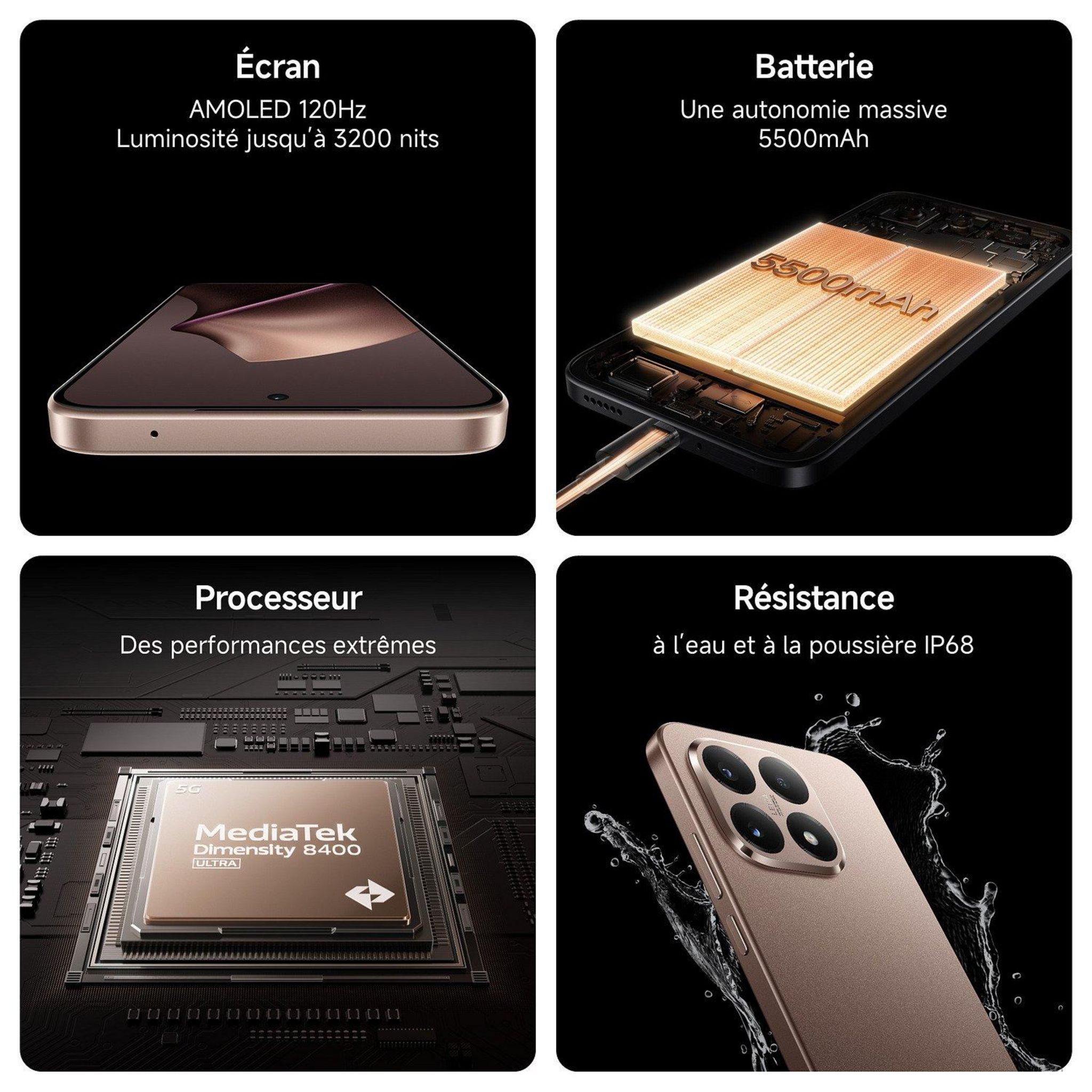 Voir la diapositive 4 : XIAOMI Redmi 15T 256Go - Gris