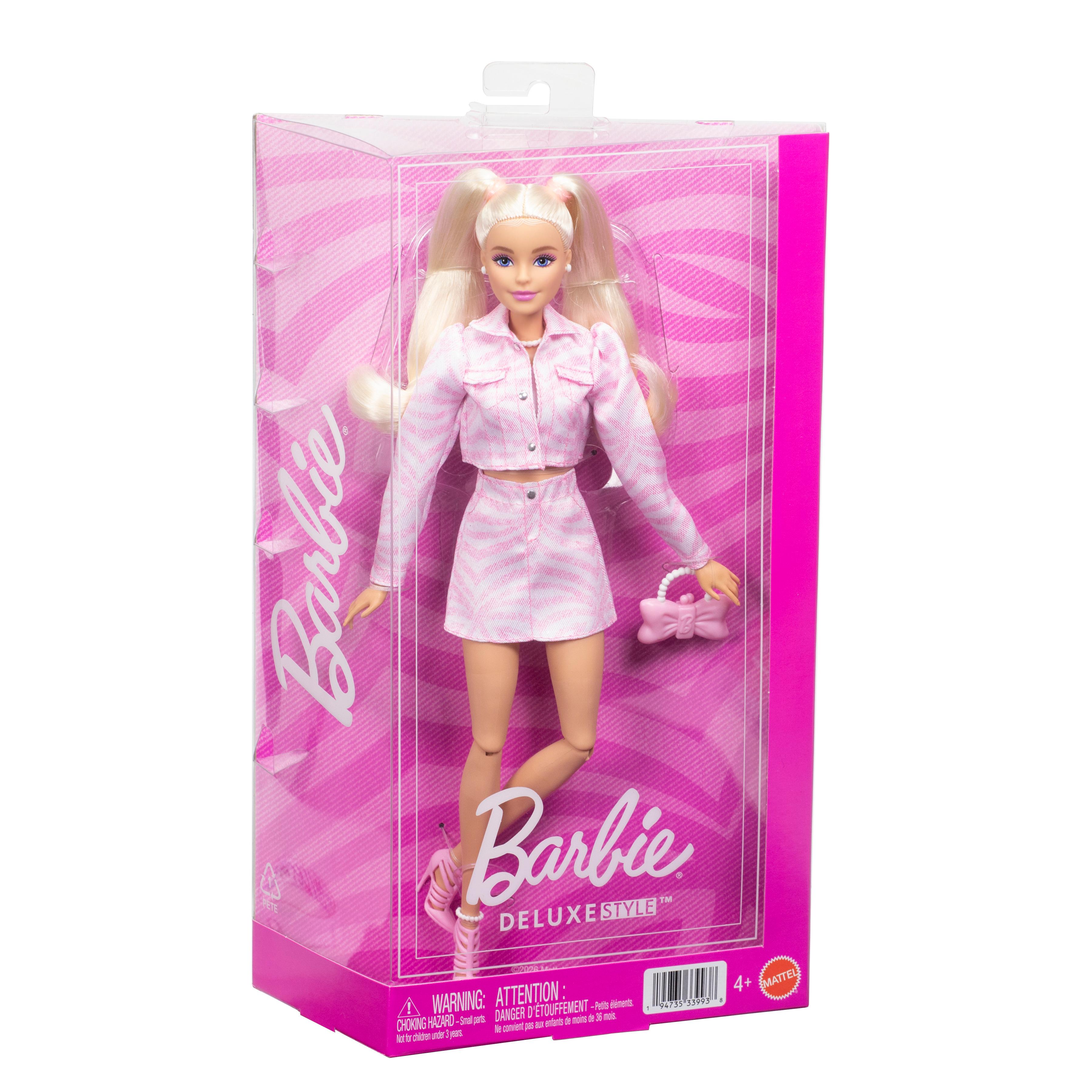 MATTEL Poupée Deluxe Barbie Style Tenue Rose zébre
