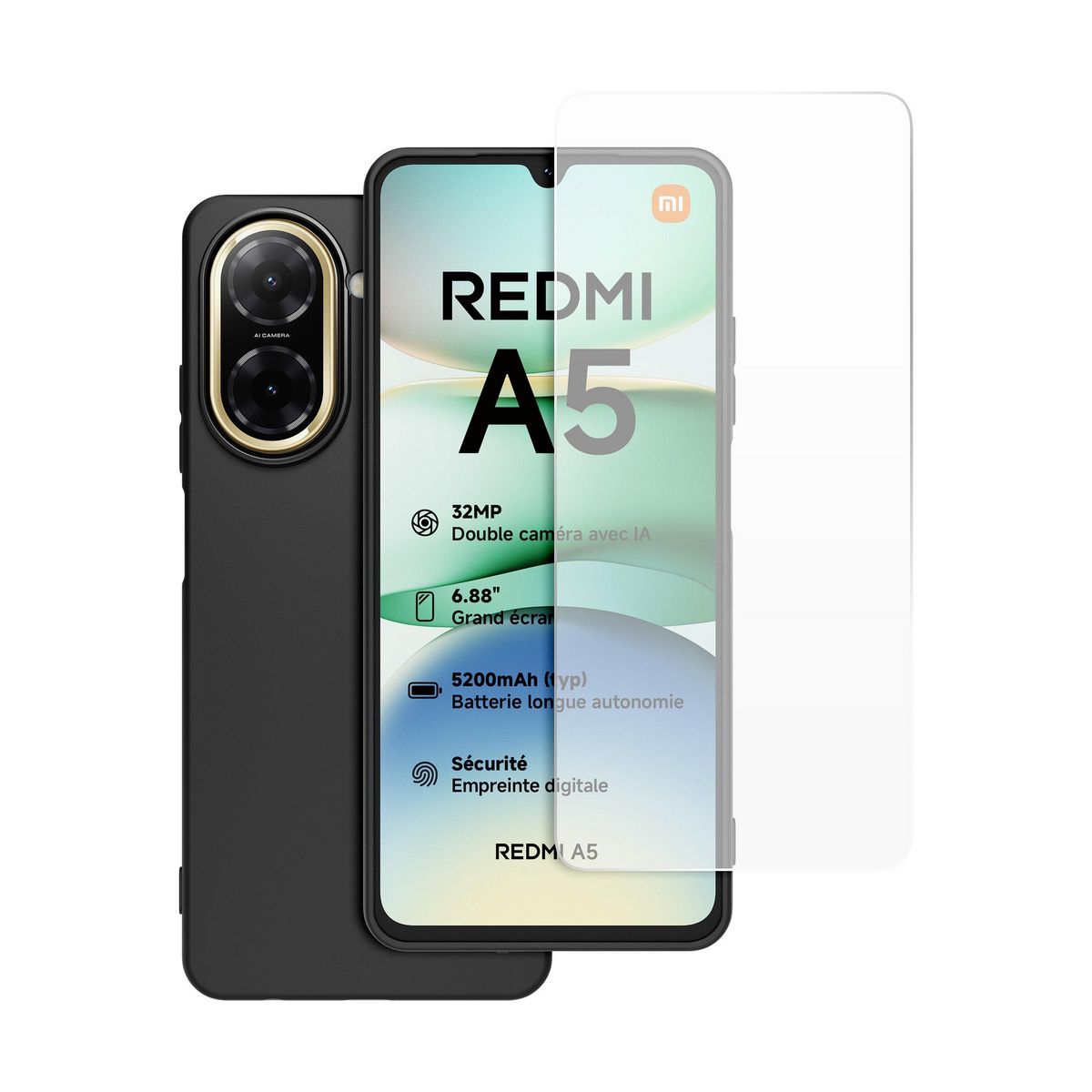 XIAOMI Pack Redmi A5 64Go + Coque et Verre Trempé