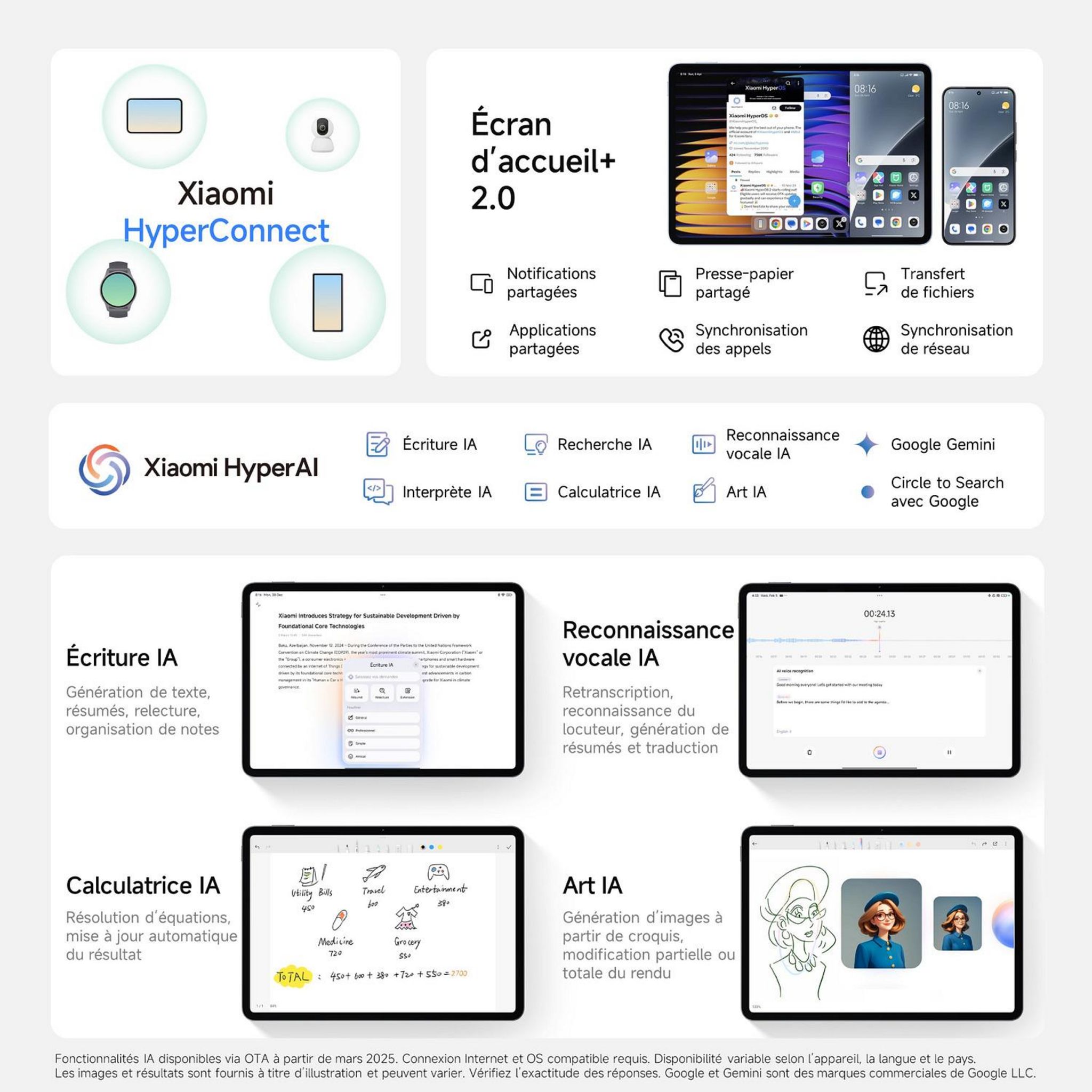 Voir la diapositive 8 : XIAOMI Tablette PAD 7 128Go Wifi - Bleu