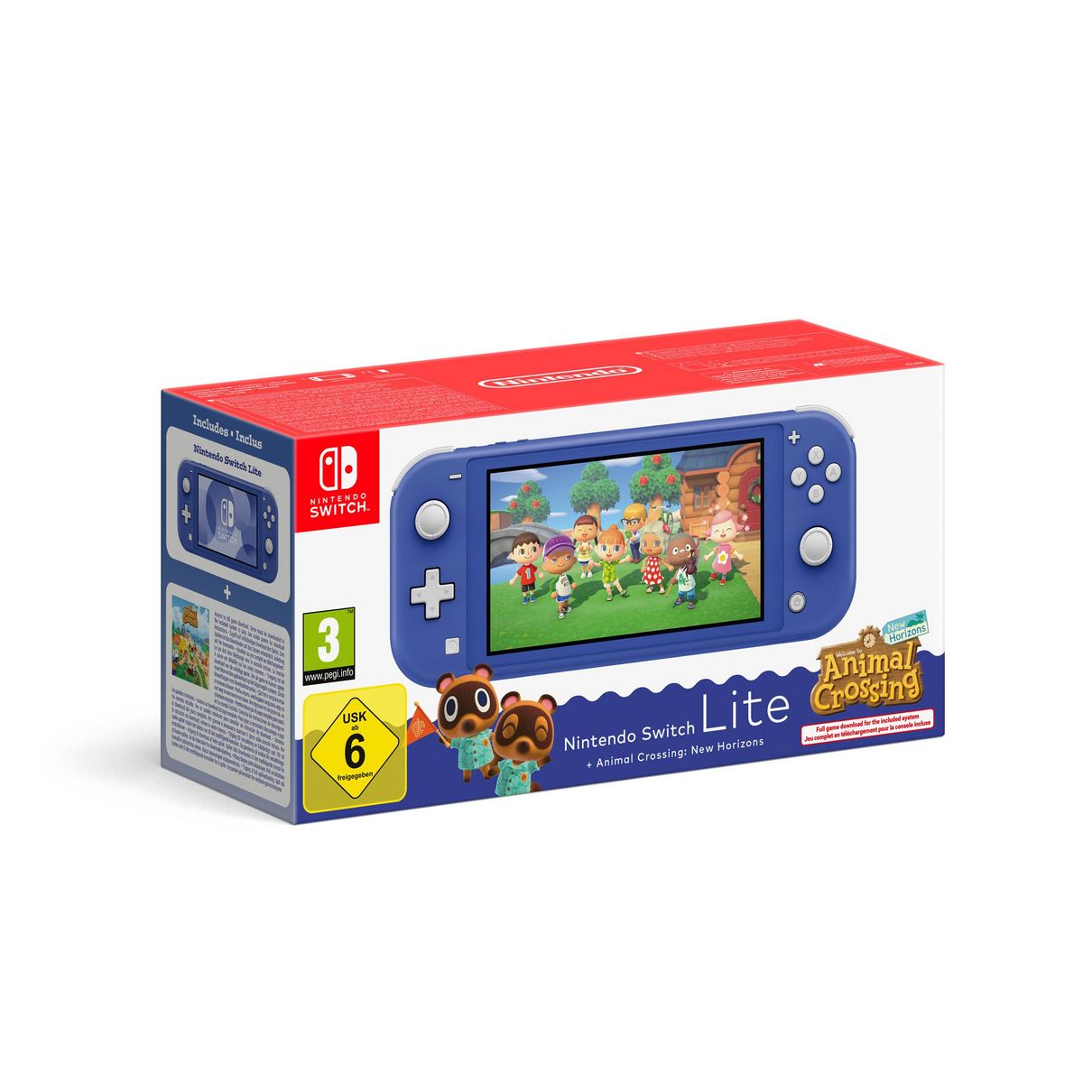 NINTENDO Console Nintendo Switch Lite Animal Crossing : New Horizons - Bleu