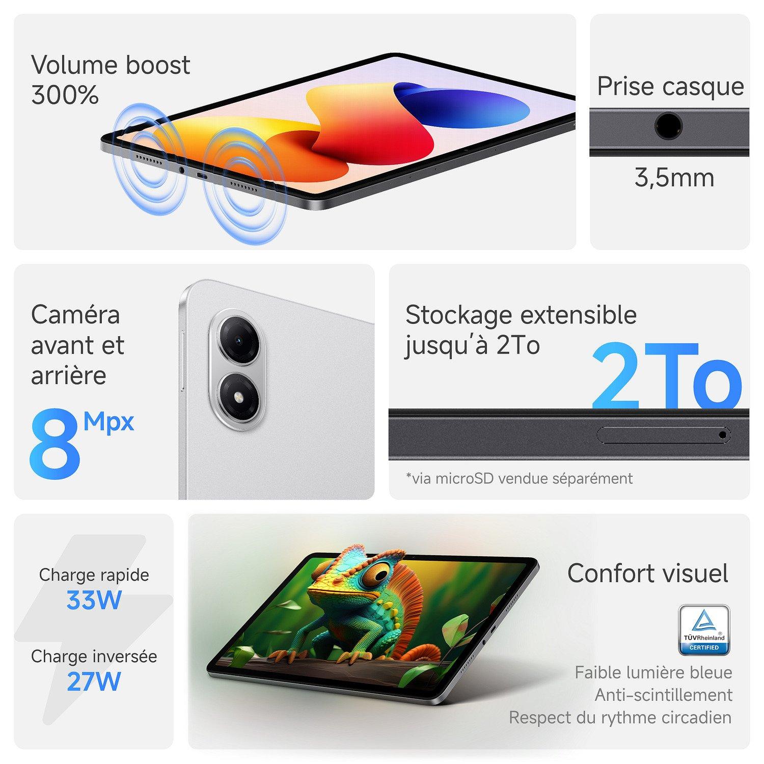 Voir la diapositive 4 : XIAOMI Tablette Redmi Pad2 Pro 6 128Go+Clavier - Gris