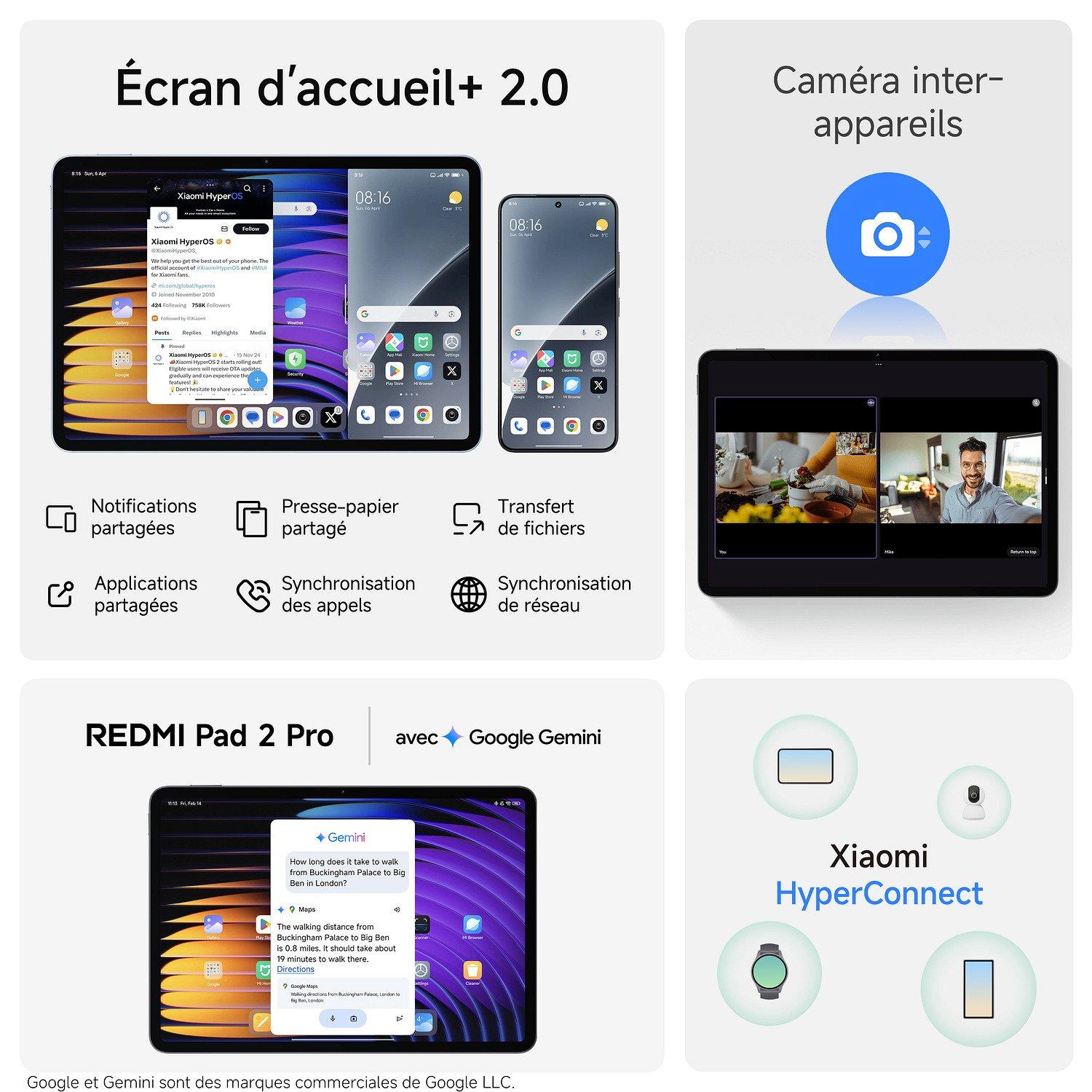 Voir la diapositive 5 : XIAOMI Tablette Redmi Pad2 Pro 6 128Go+Clavier - Gris