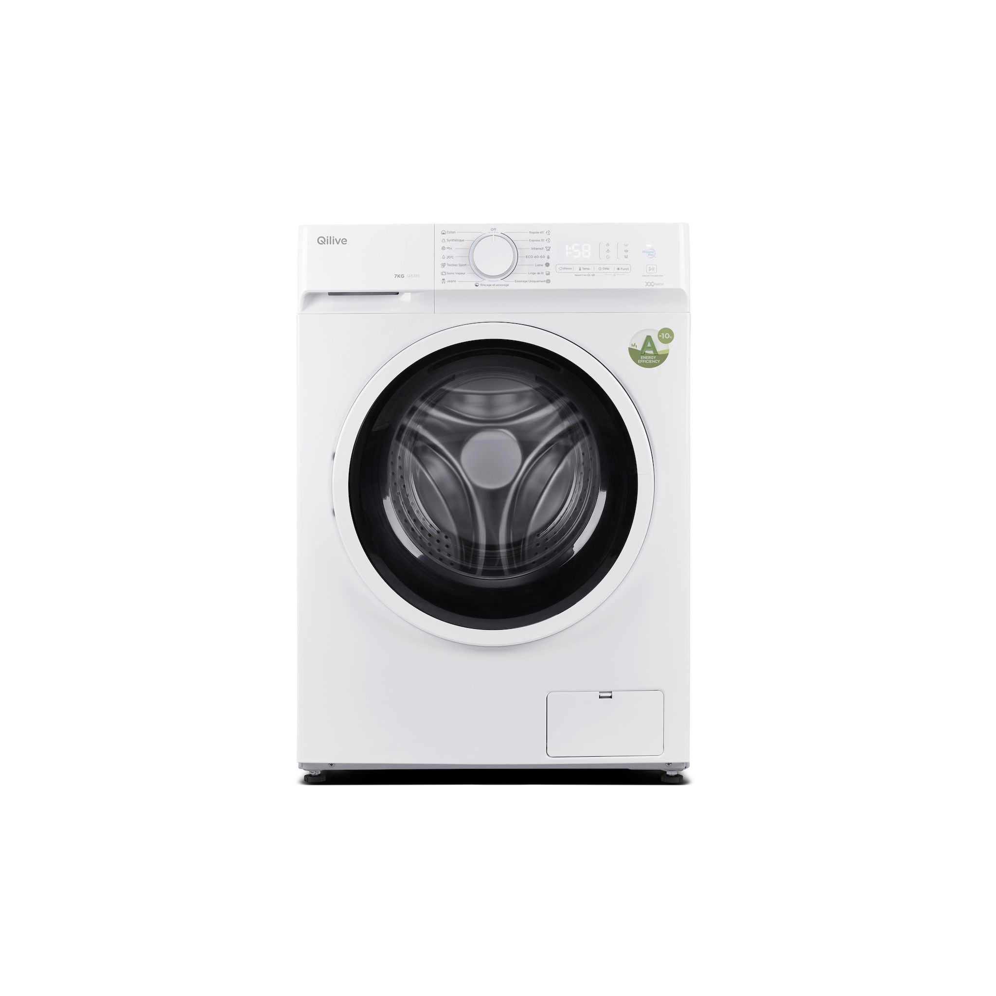 QILIVE Lave linge hublot Q.6395, 7 kg, 1400 T/min, A