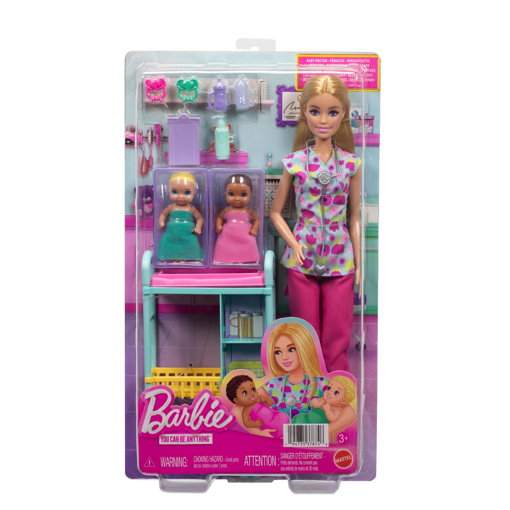 MATTEL Poupée Barbie coffret pédiatre