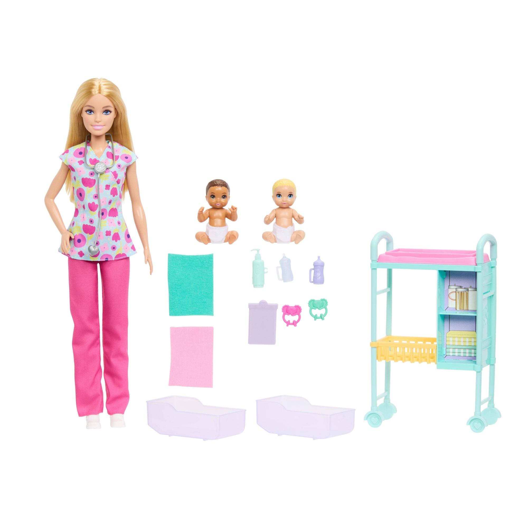 Voir la diapositive 2 : MATTEL Poupée Barbie coffret pédiatre