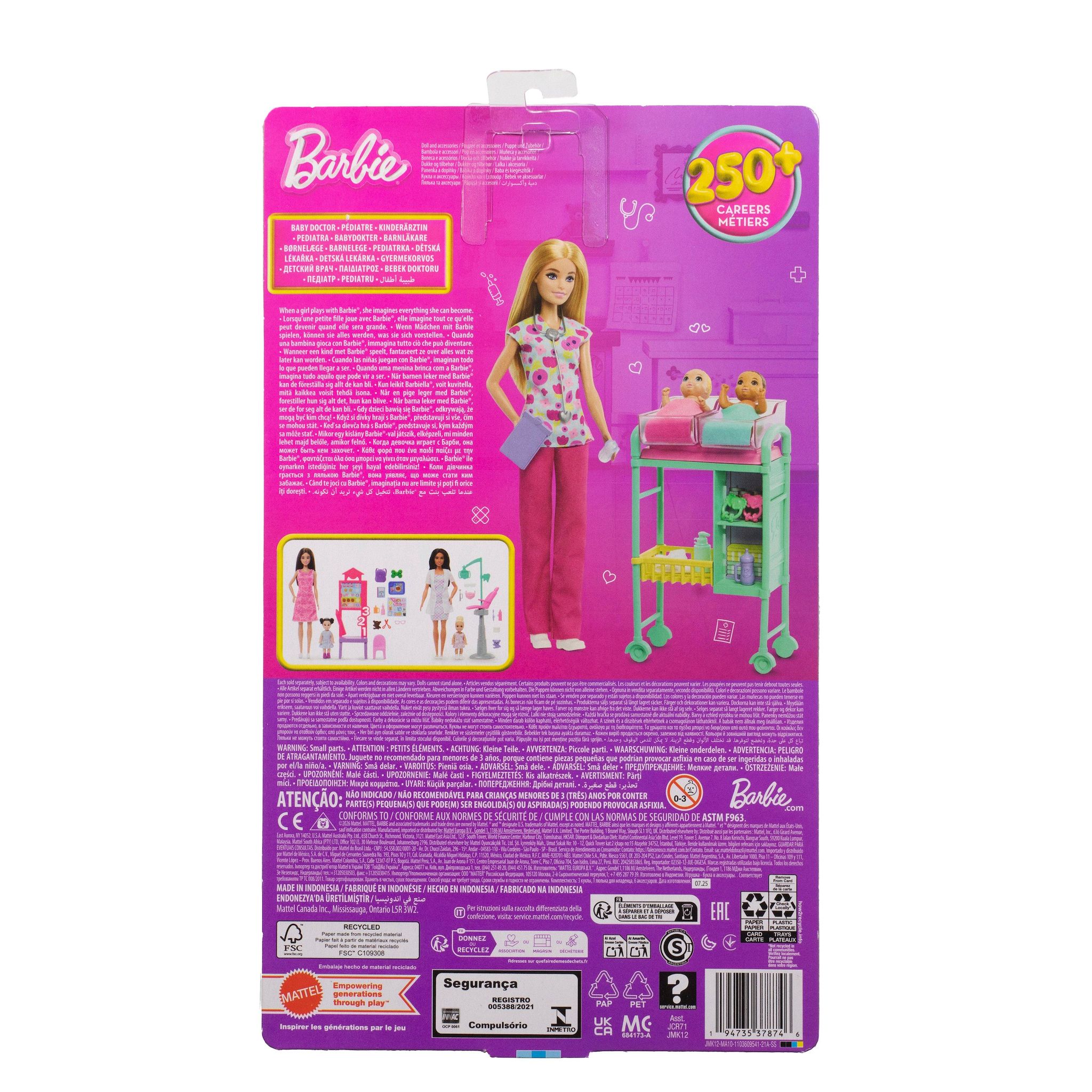 Voir la diapositive 2 : MATTEL Poupée Barbie coffret pédiatre