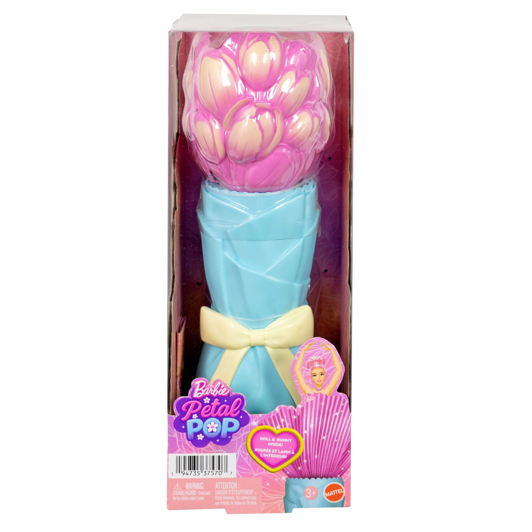 MATTEL Poupée Barbie Surprise Tulipe Rose