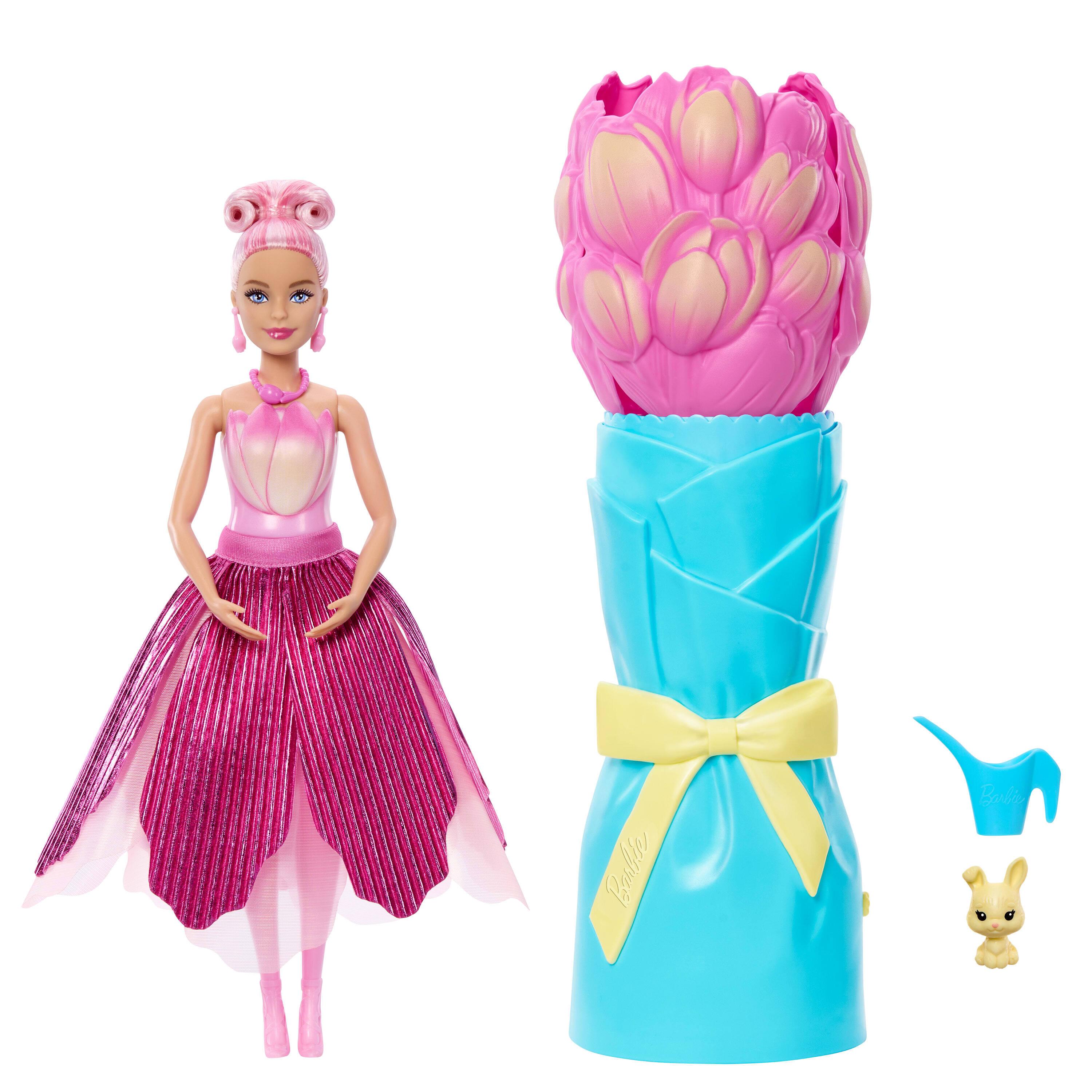 Voir la diapositive 2 : MATTEL Poupée Barbie Surprise Tulipe Rose