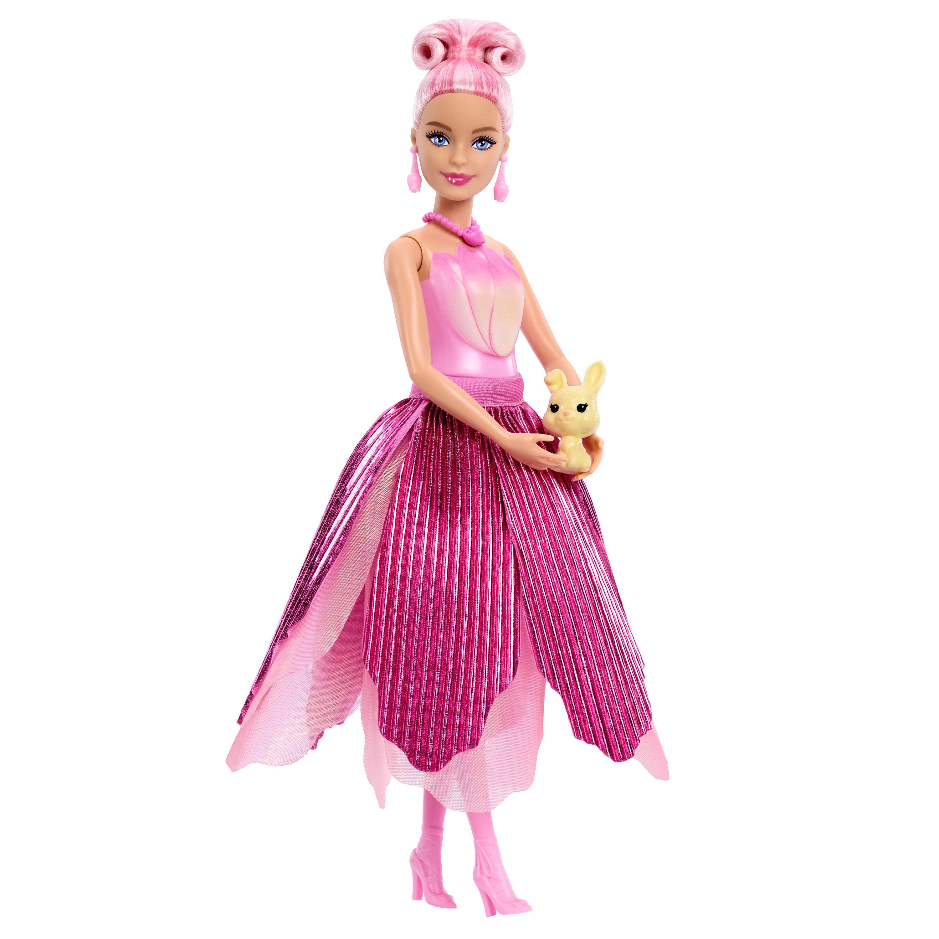 Voir la diapositive 4 : MATTEL Poupée Barbie Surprise Tulipe Rose