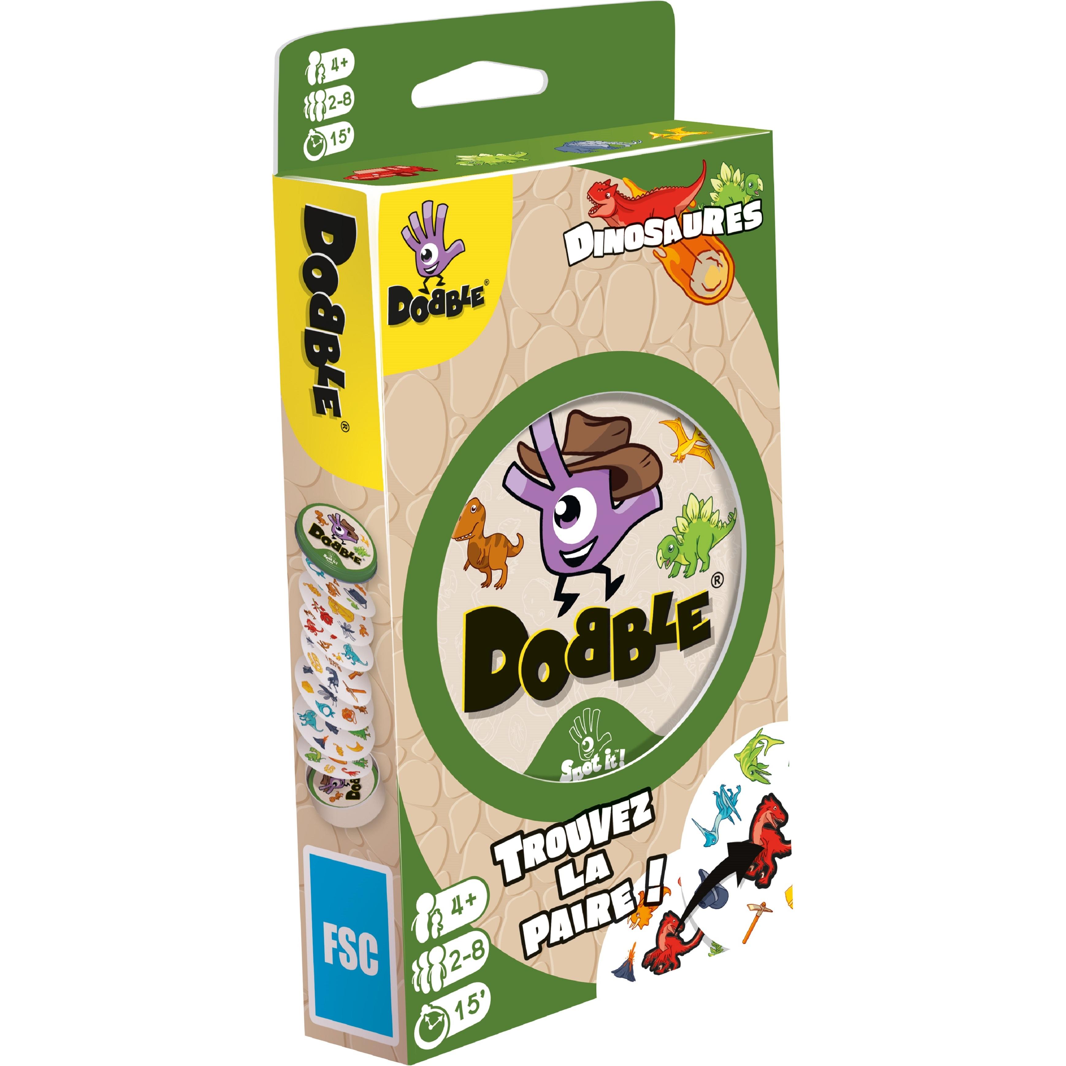 Voir la diapositive 2 : ASMODEE Jeu Dobble Dinosaures