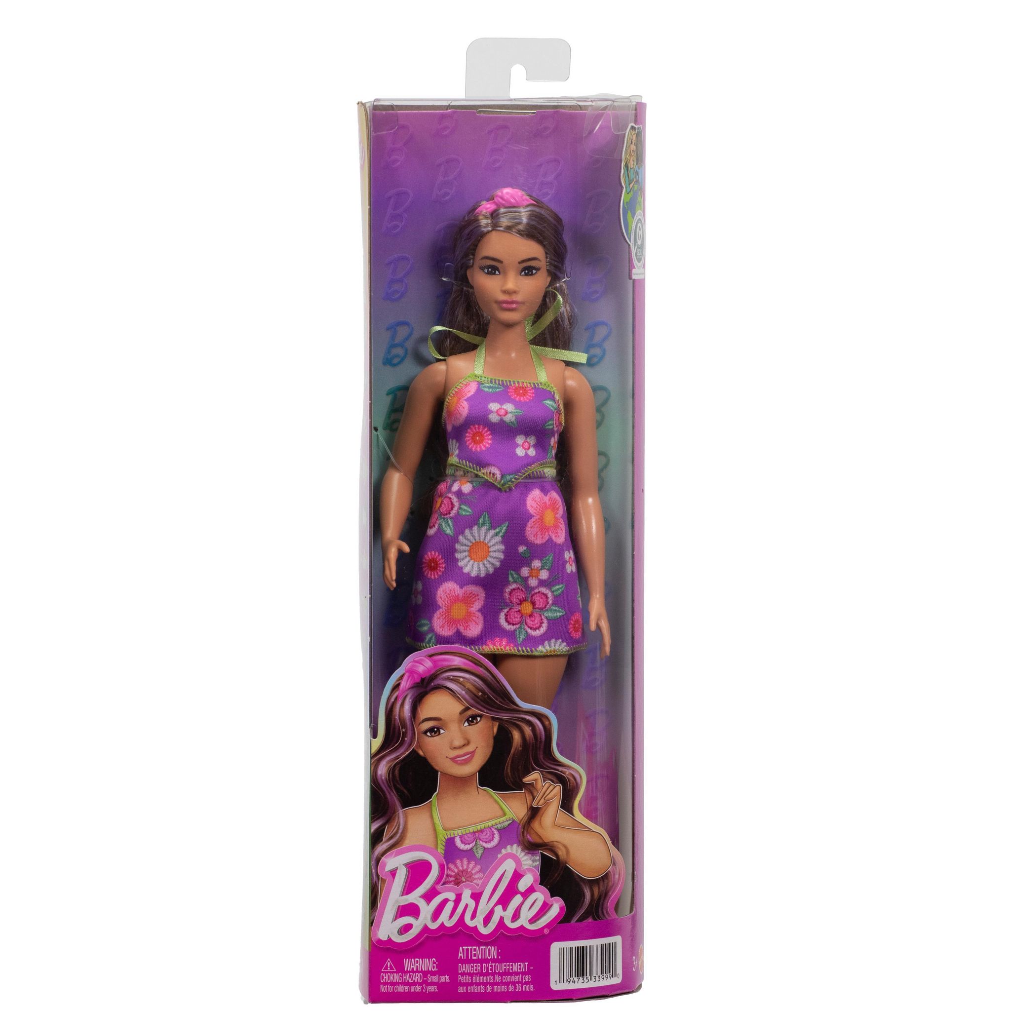 MATTEL Poupée Barbie Fashionista Robe Fleurie