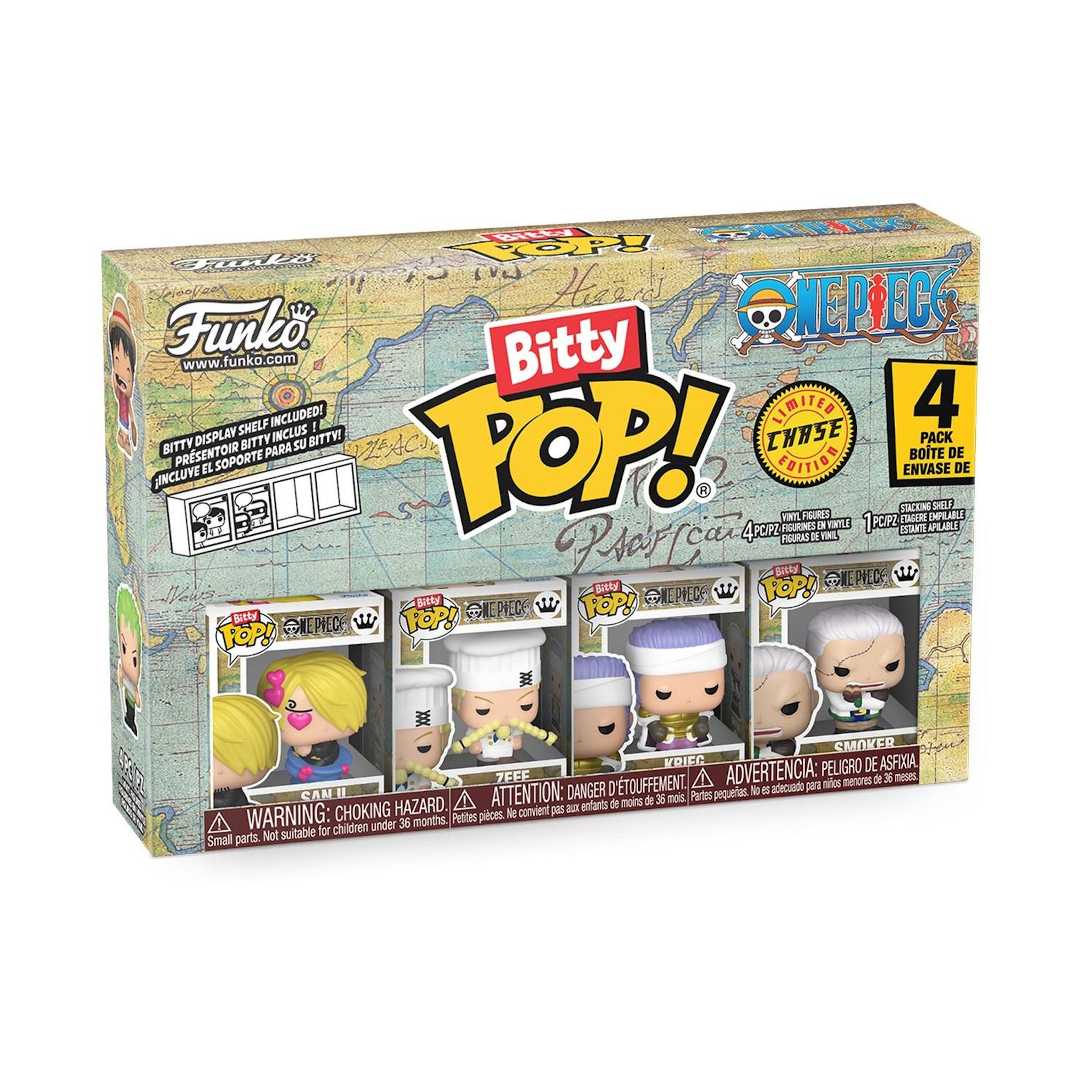 Voir la diapositive 7 : FUNKO Pack de 4 figurine Bitty Pop One Piece Sanji