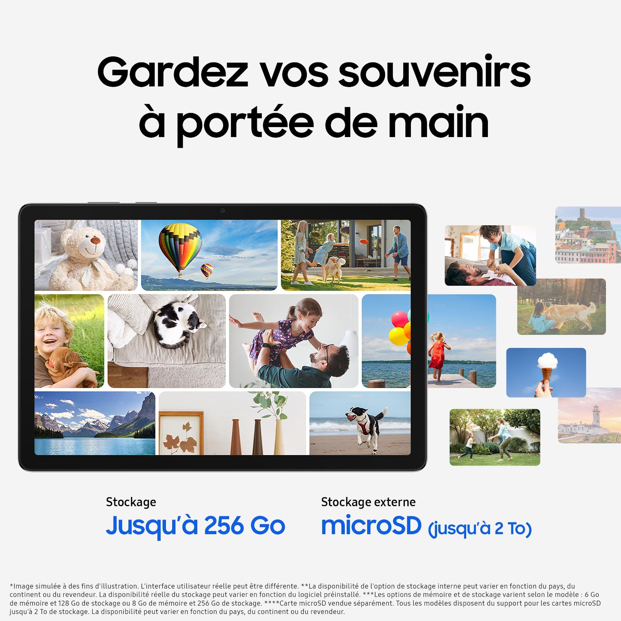 Voir la diapositive 4 : SAMSUNG Tablette tactile TAB A11+ WIFI 256Go - Argent