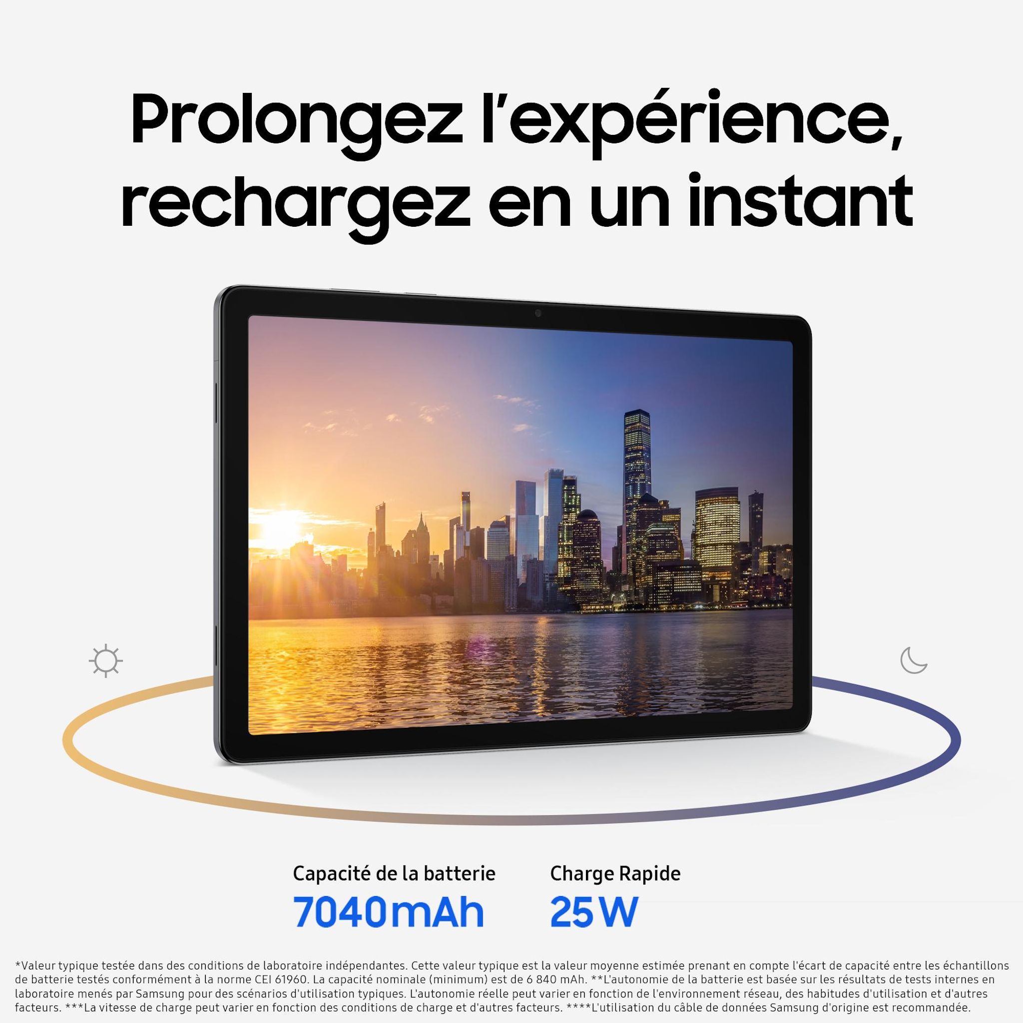 Voir la diapositive 5 : SAMSUNG Tablette tactile TAB A11+ WIFI 256Go - Argent