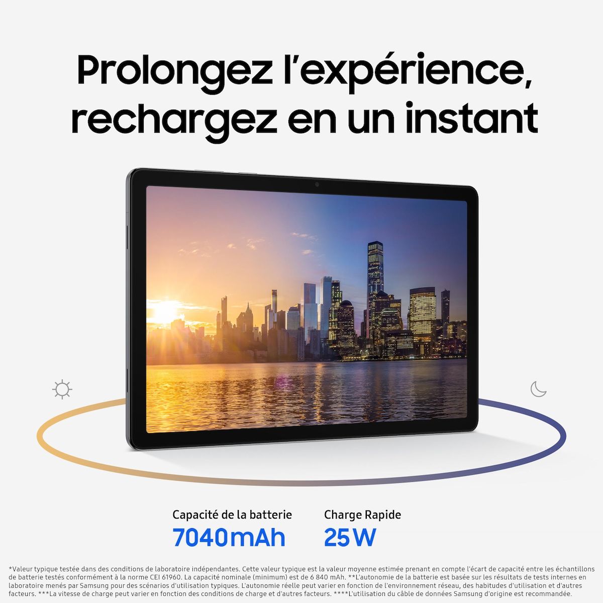 SAMSUNG Tablette tactile TAB A11+ WIFI 256Go - Gris