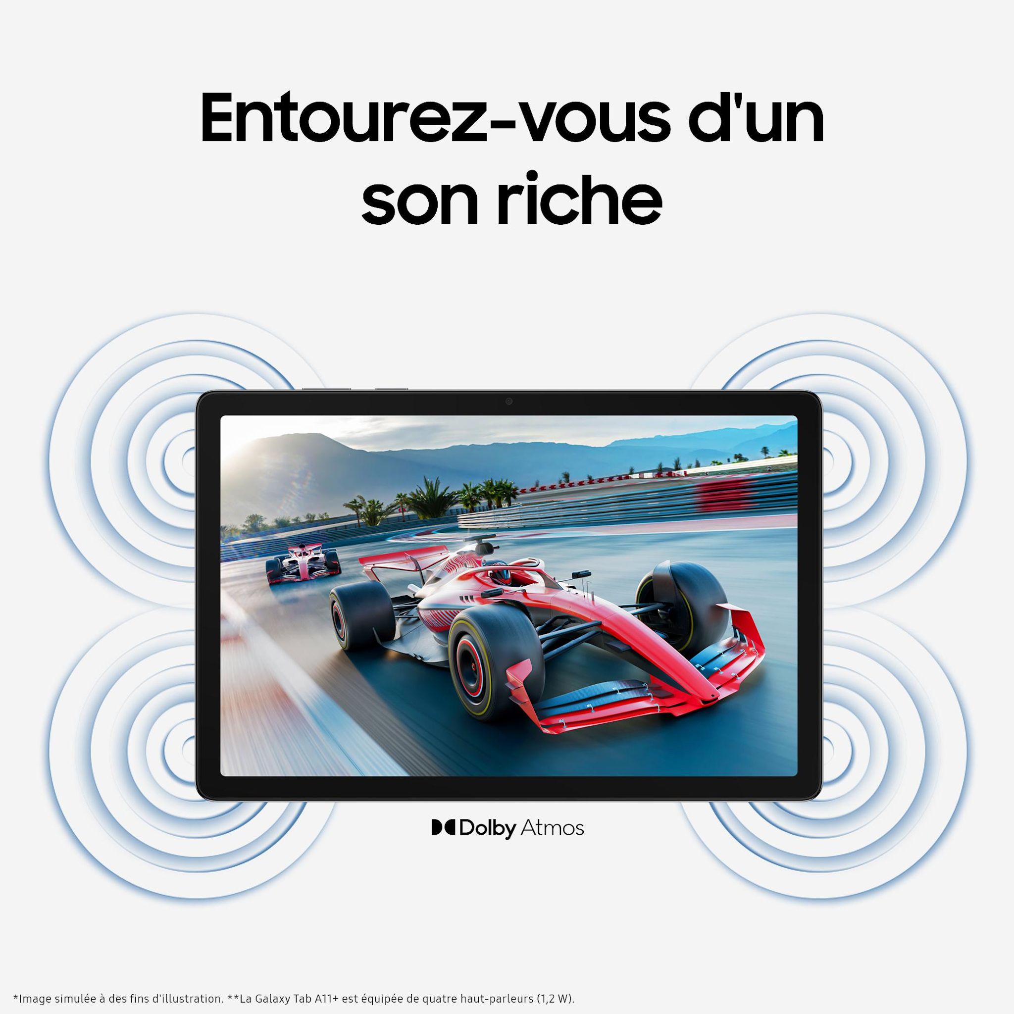 Voir la diapositive 6 : SAMSUNG Tablette tactile TAB A11+ WIFI 128Go - Argent