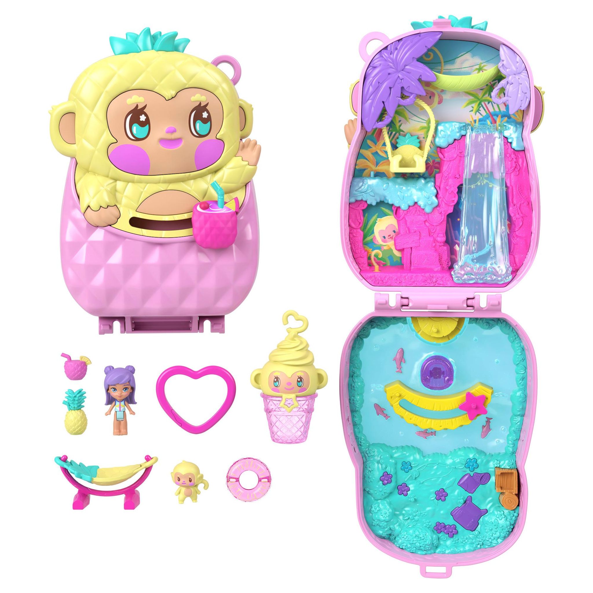 MATTEL Coffret Ananas et Oustiti Polly Pocket