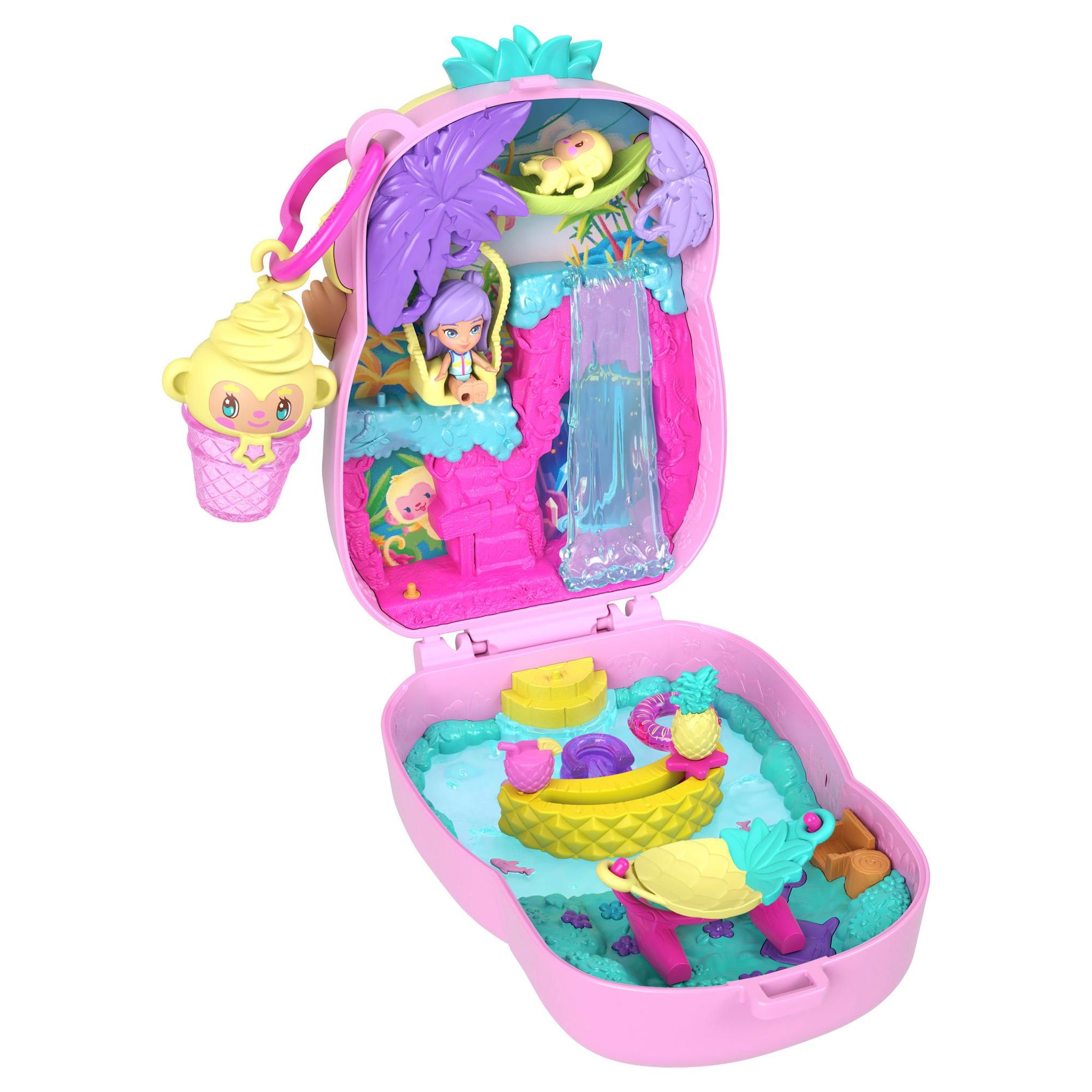 Voir la diapositive 13 : MATTEL Coffret Ananas et Oustiti Polly Pocket