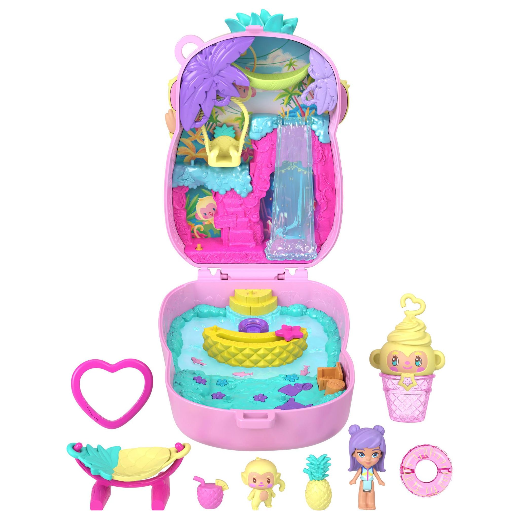 Voir la diapositive 3 : MATTEL Coffret Ananas et Oustiti Polly Pocket