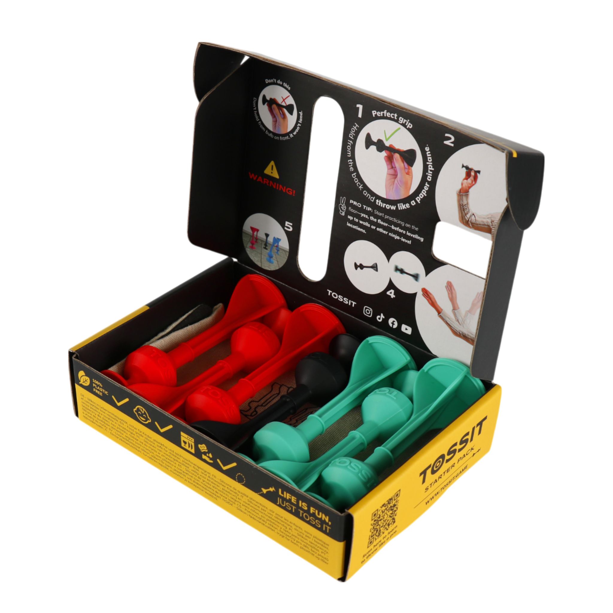 Voir la diapositive 2 : GIGAMIC Jeu Tossit Rouge et Bleu