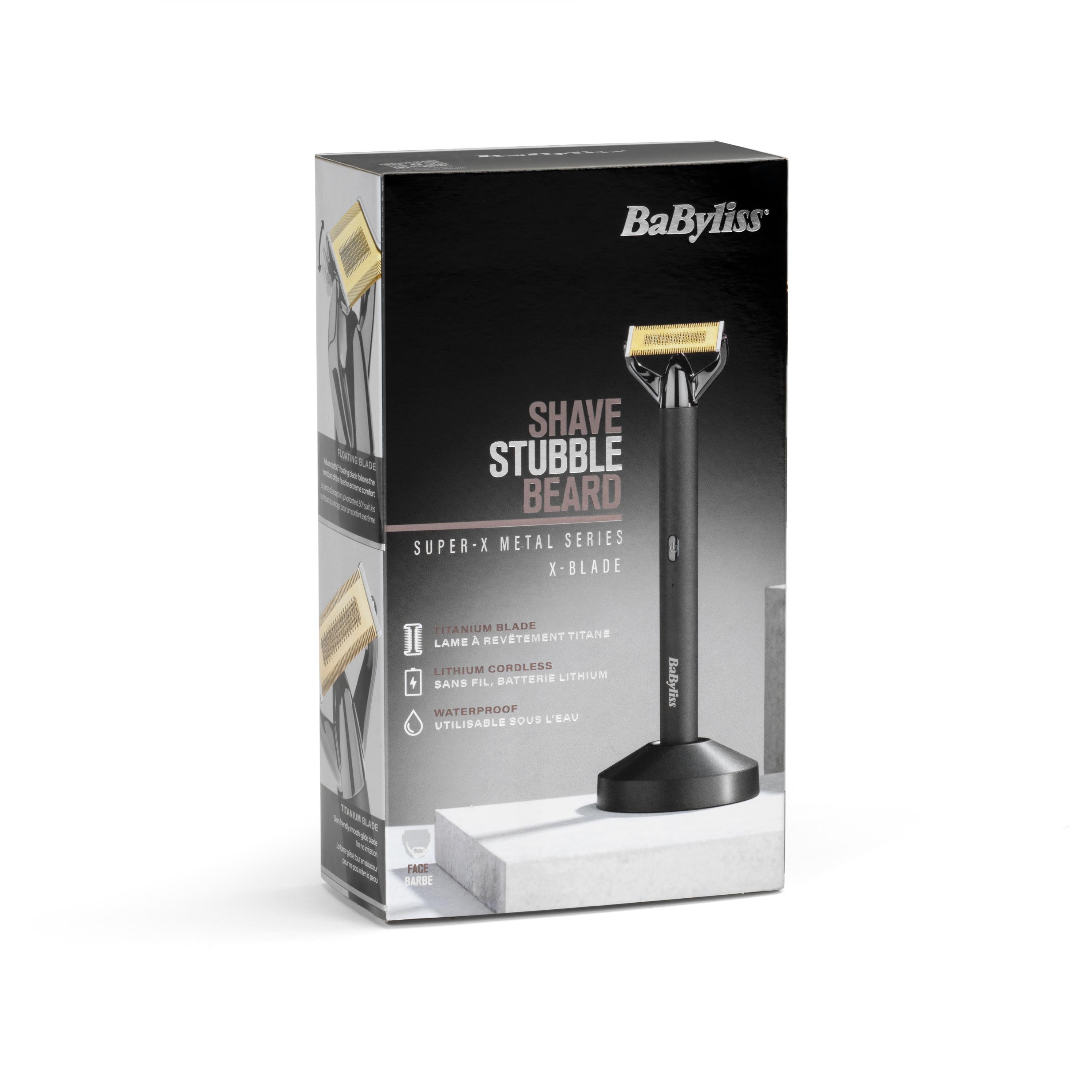 Voir la diapositive 2 : BABYLISS Tondeuse barbe et rasoir OT991E - Gris