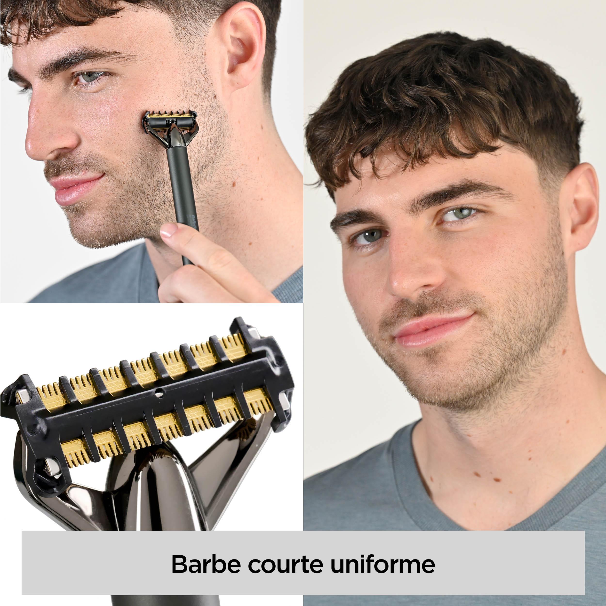 Voir la diapositive 4 : BABYLISS Tondeuse barbe et rasoir OT991E - Gris