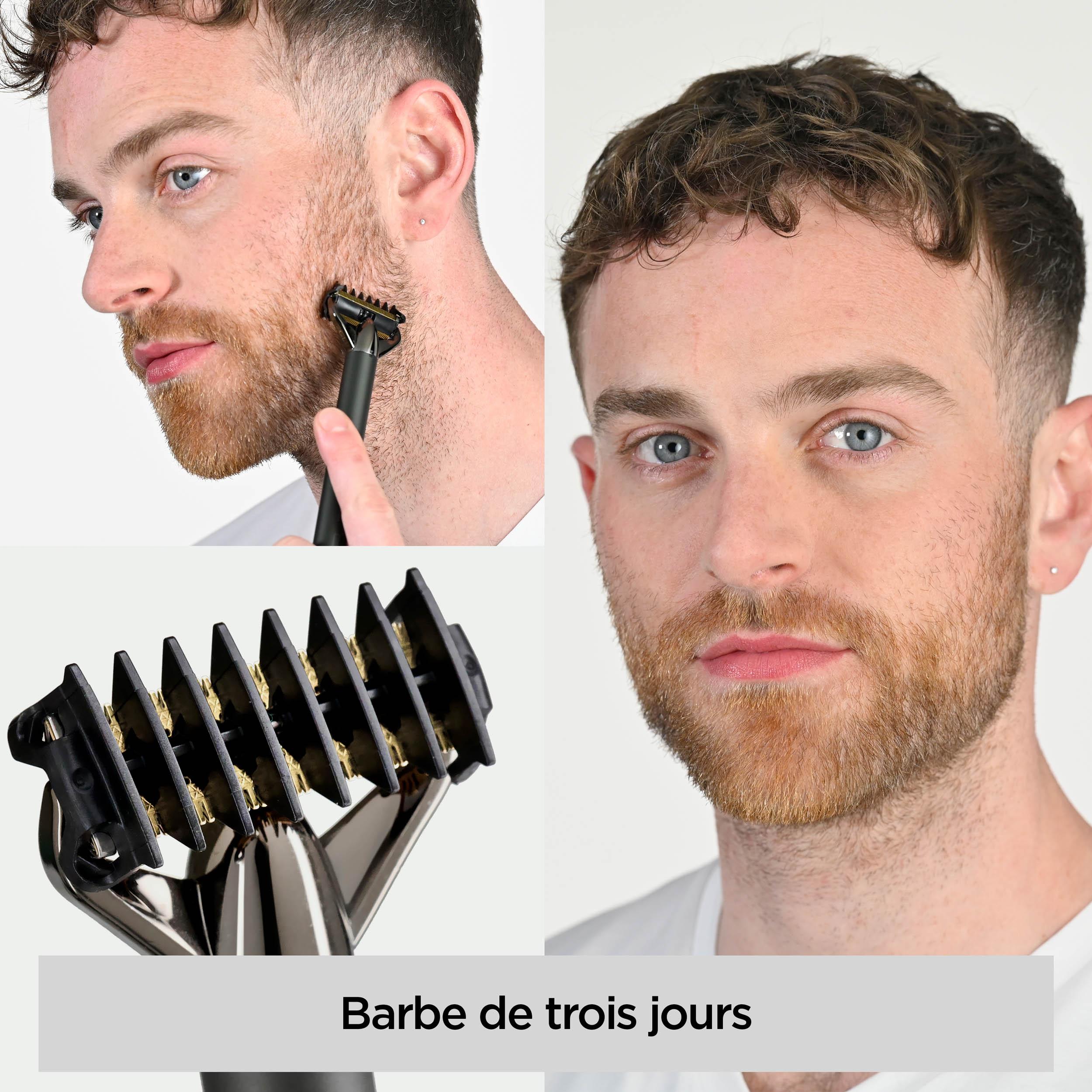 Voir la diapositive 5 : BABYLISS Tondeuse barbe et rasoir OT991E - Gris