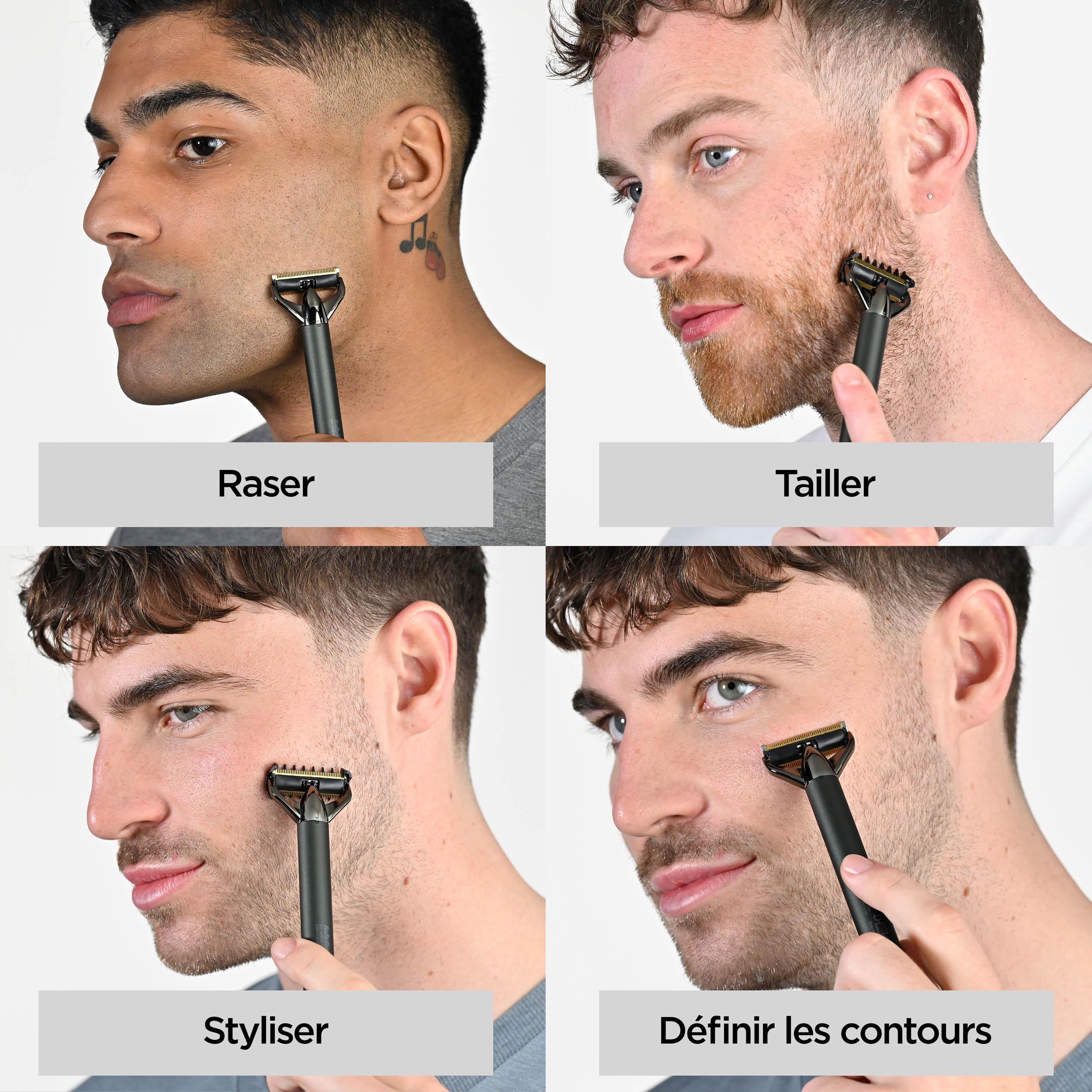 Voir la diapositive 8 : BABYLISS Tondeuse barbe et rasoir OT991E - Gris