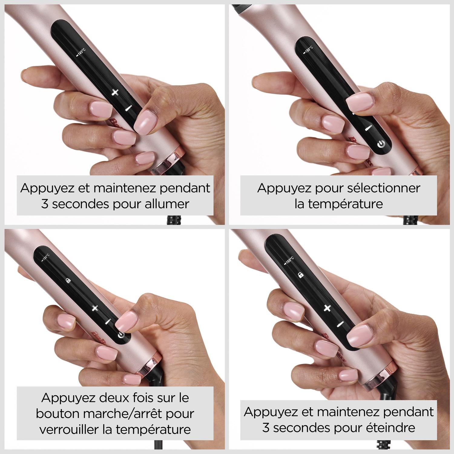 Voir la diapositive 4 : BABYLISS Brosse chauffante HSB200E - Rose