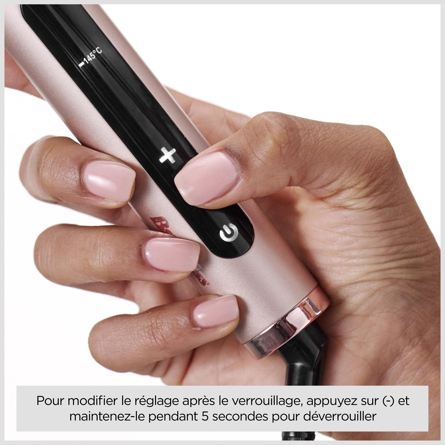 Voir la diapositive 5 : BABYLISS Brosse chauffante HSB200E - Rose