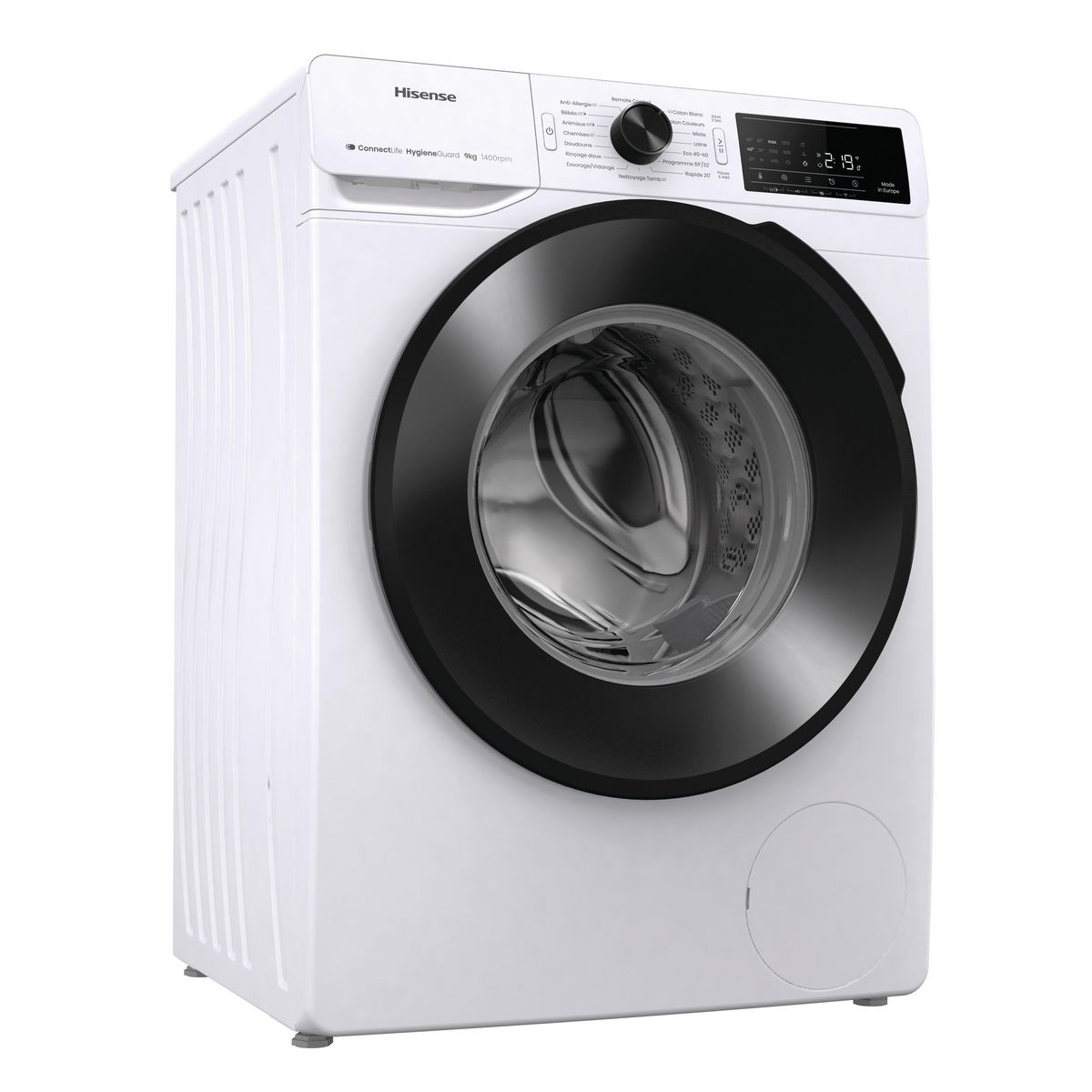 HISENSE Lave linge hublot WF3V943BW3FR, 9 kg, 1400 T/min, A